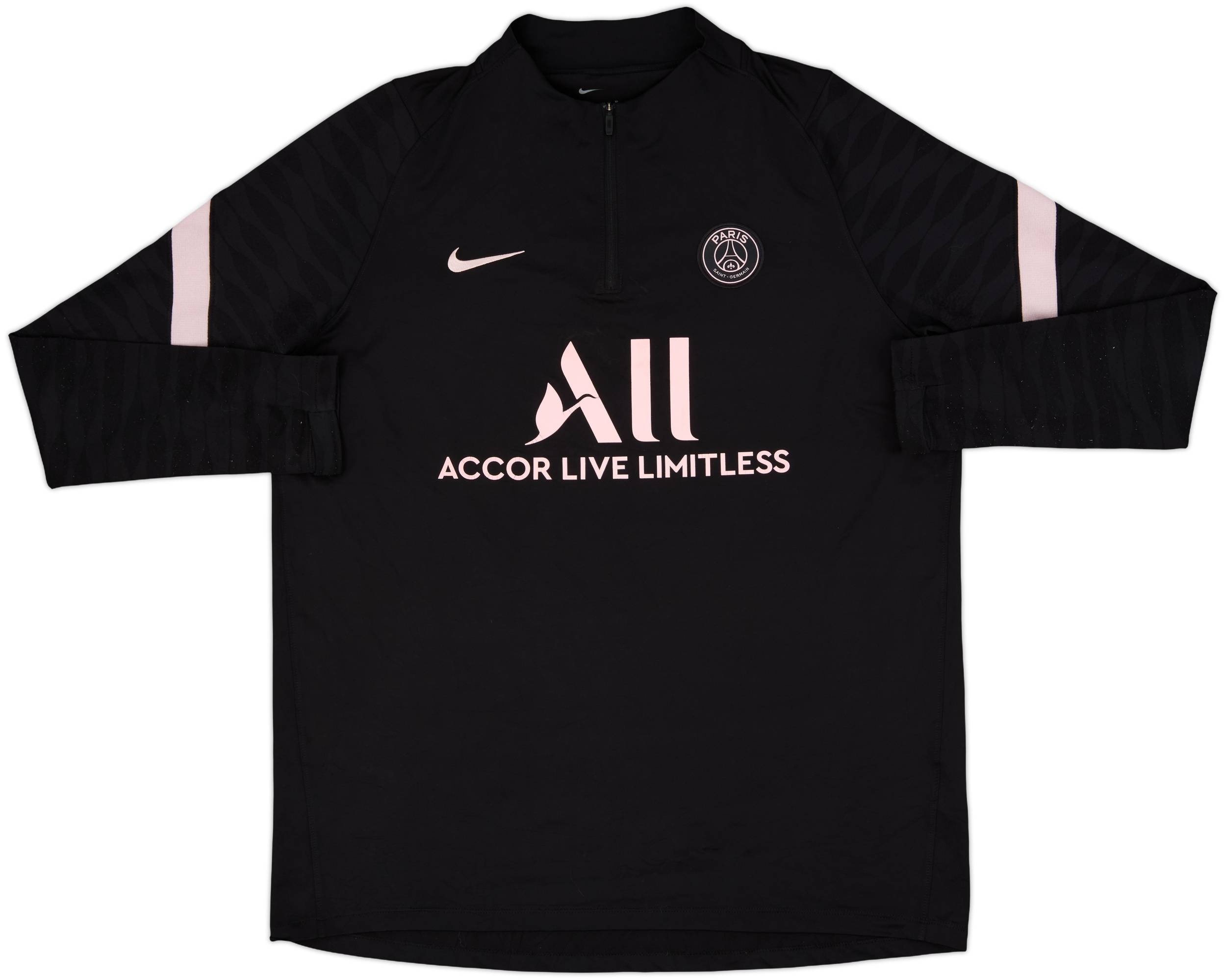 2021-22 Paris Saint-Germain Nike 1/4 Zip Drill Top - 6/10 - (XL)
