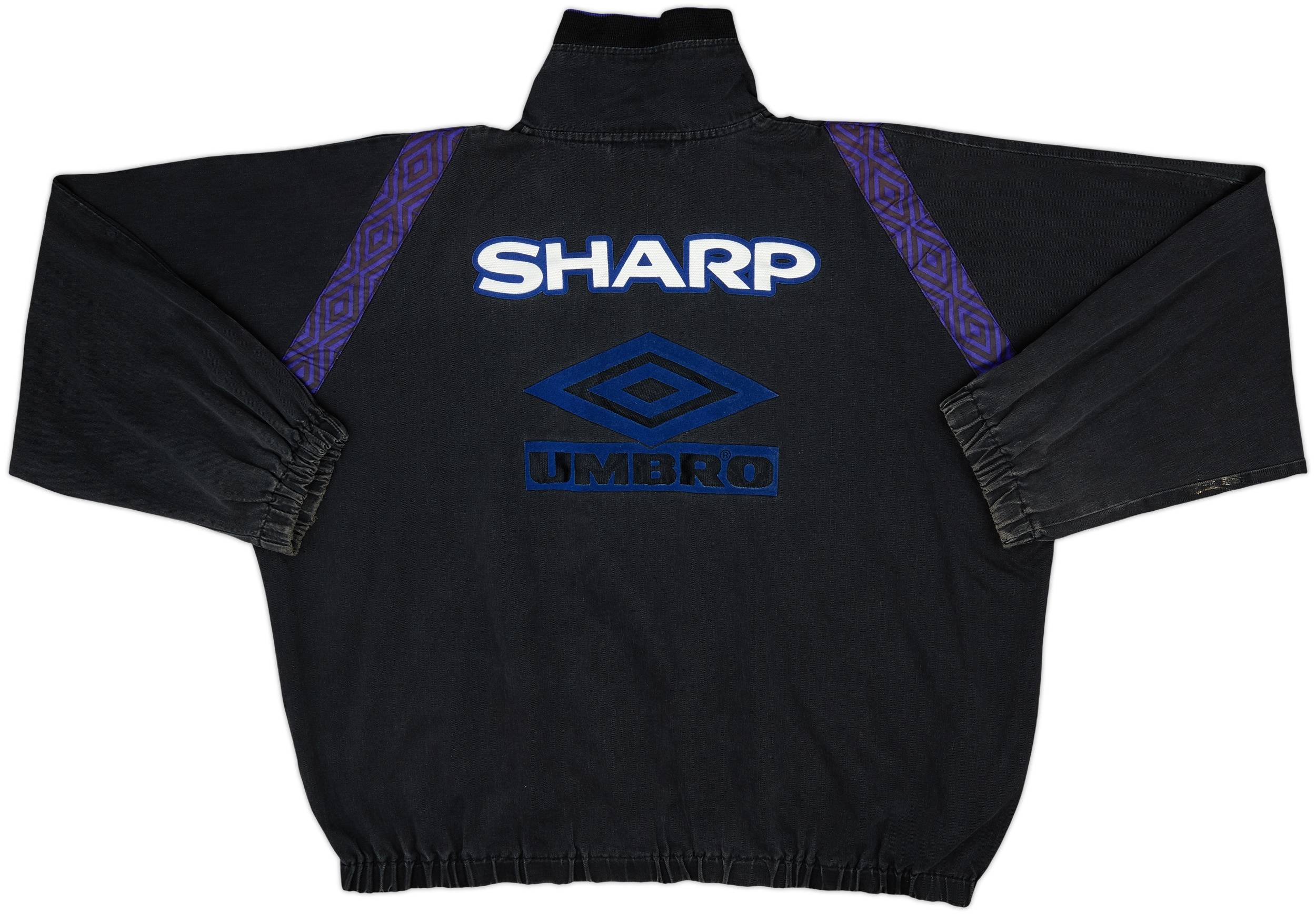 1996-97 Manchester United Umbro 1/4 Zip Drill Top - 8/10 - (XL)