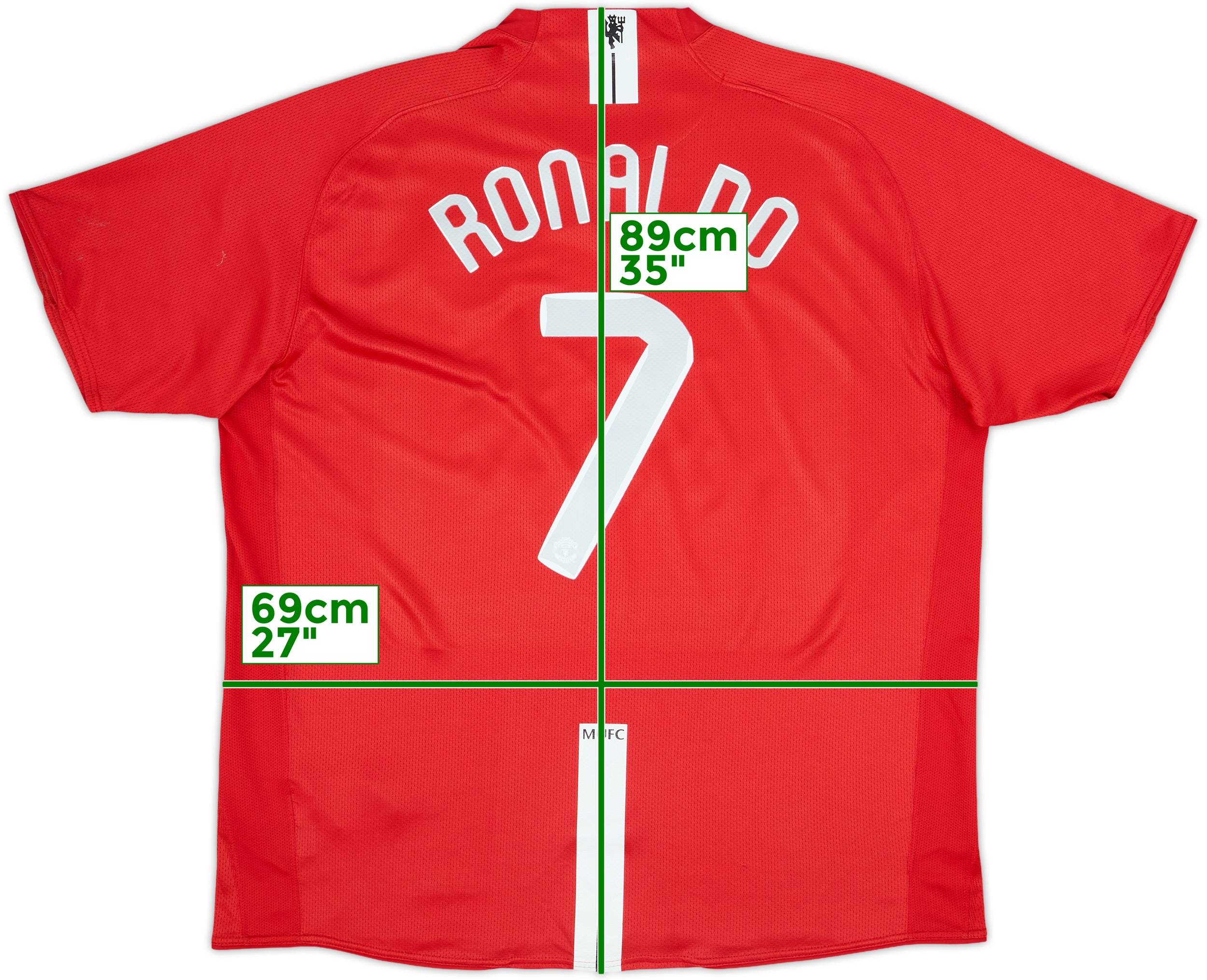 2007-09 Manchester United Home Shirt Ronaldo #7 - 8/10 - (XXL)