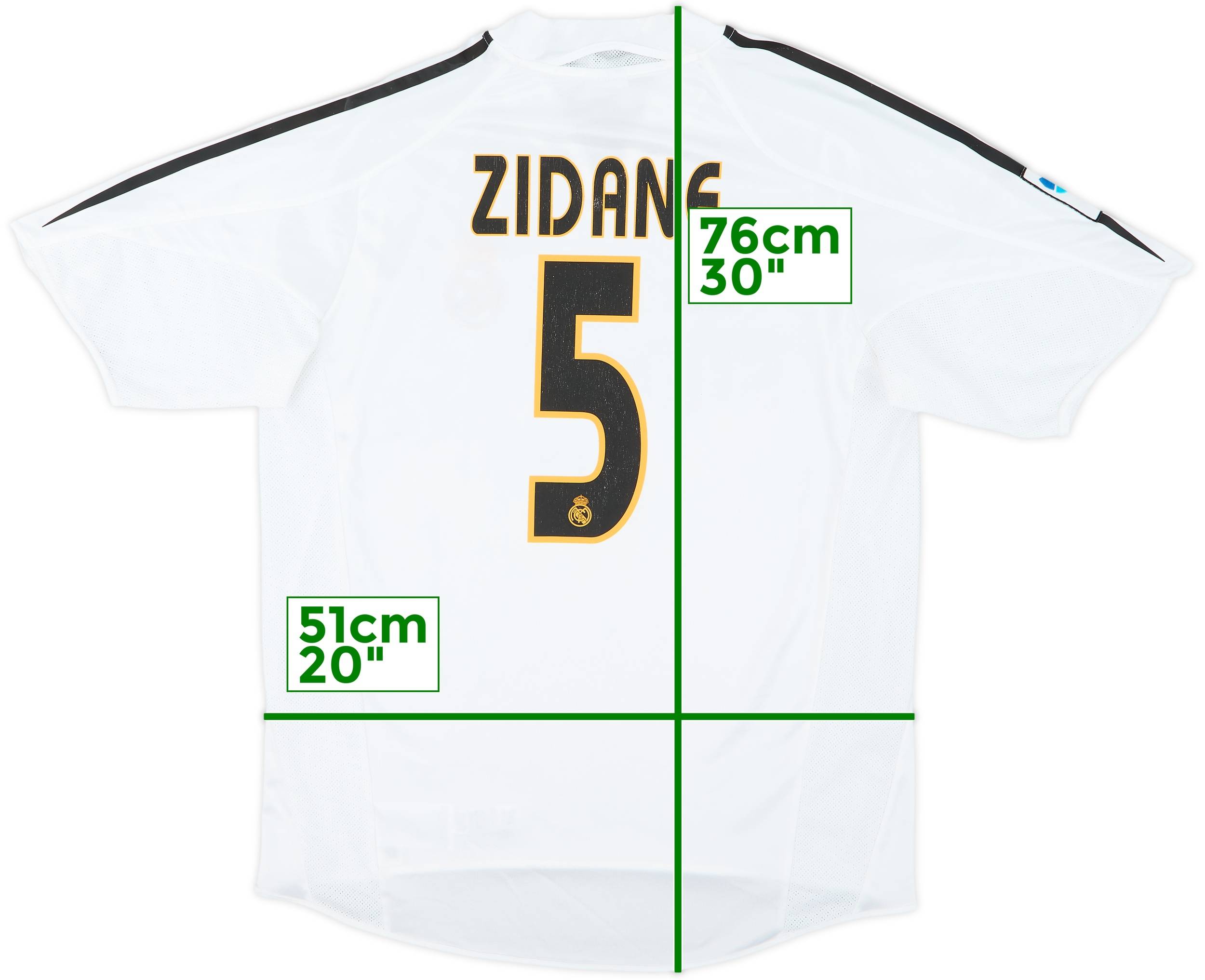 2004-05 Real Madrid Home Shirt Zidane #5 - 7/10 - (M)