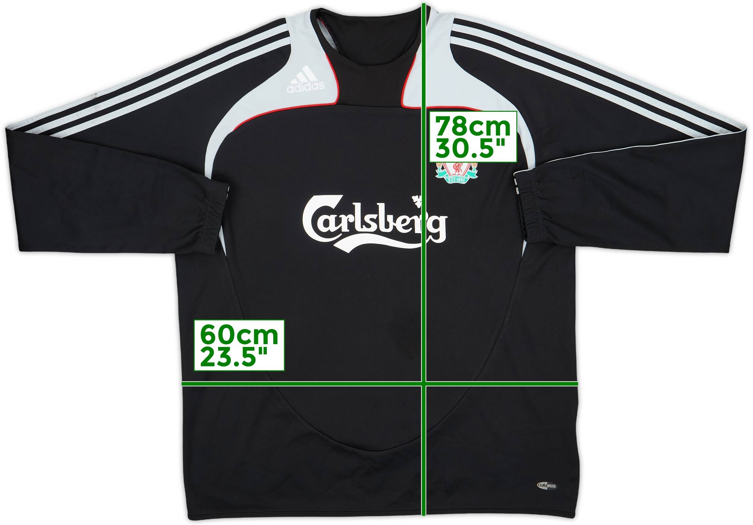 2008-09 Liverpool adidas Sweat Top - 9/10 - (XL)