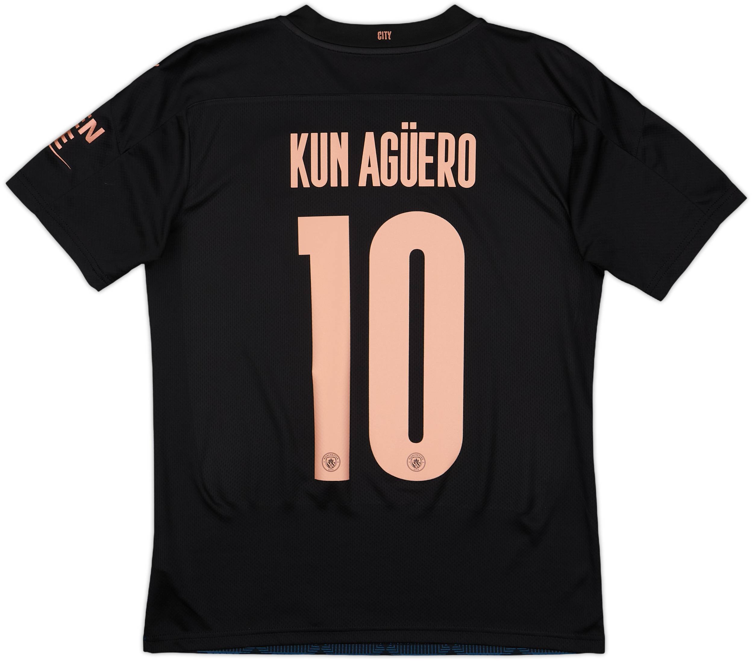 2020-21 Manchester City Away Shirt Kun Aguero #10 - 9/10 - (S)