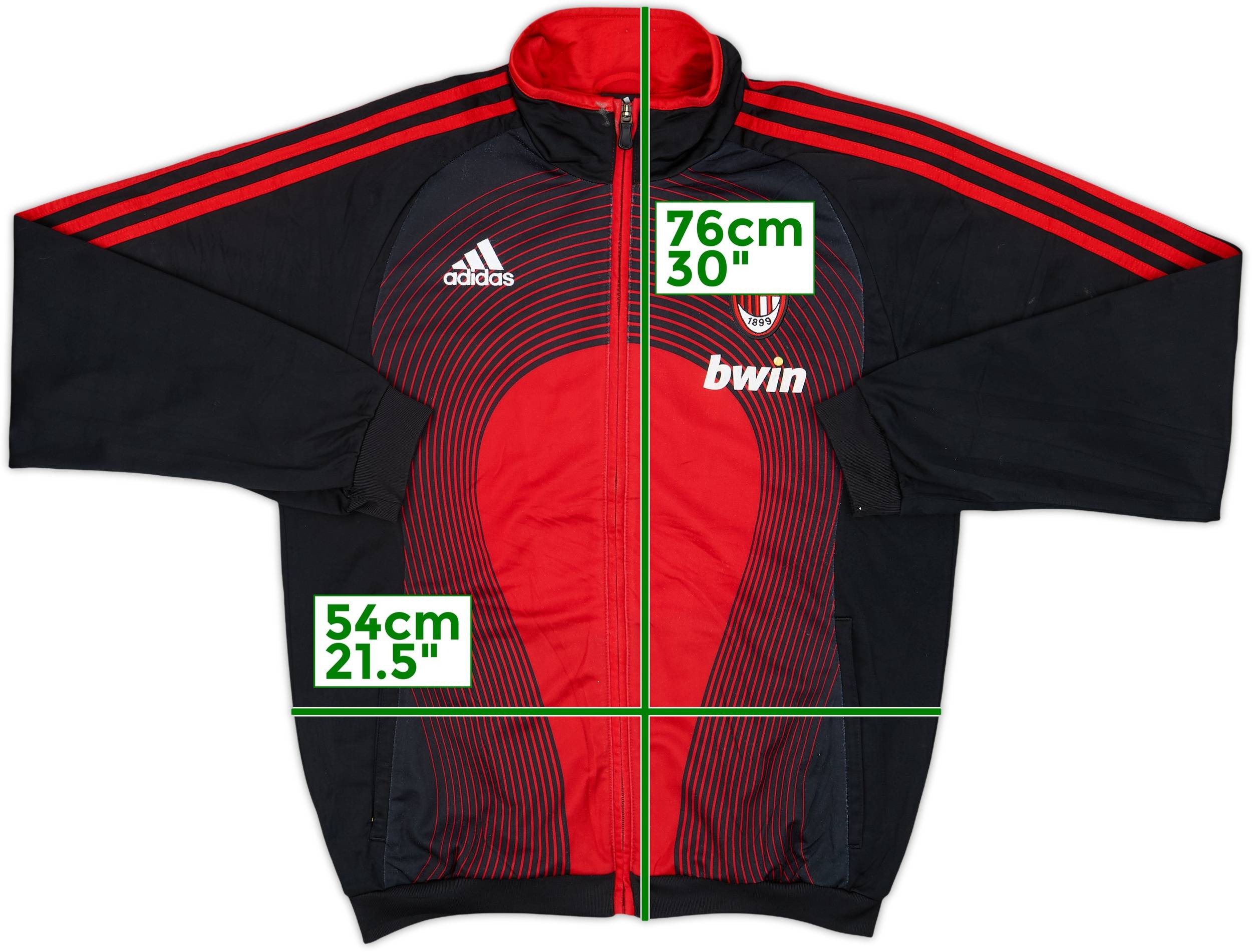 2006-07 AC Milan adidas Track Jacket - 5/10 - (M)