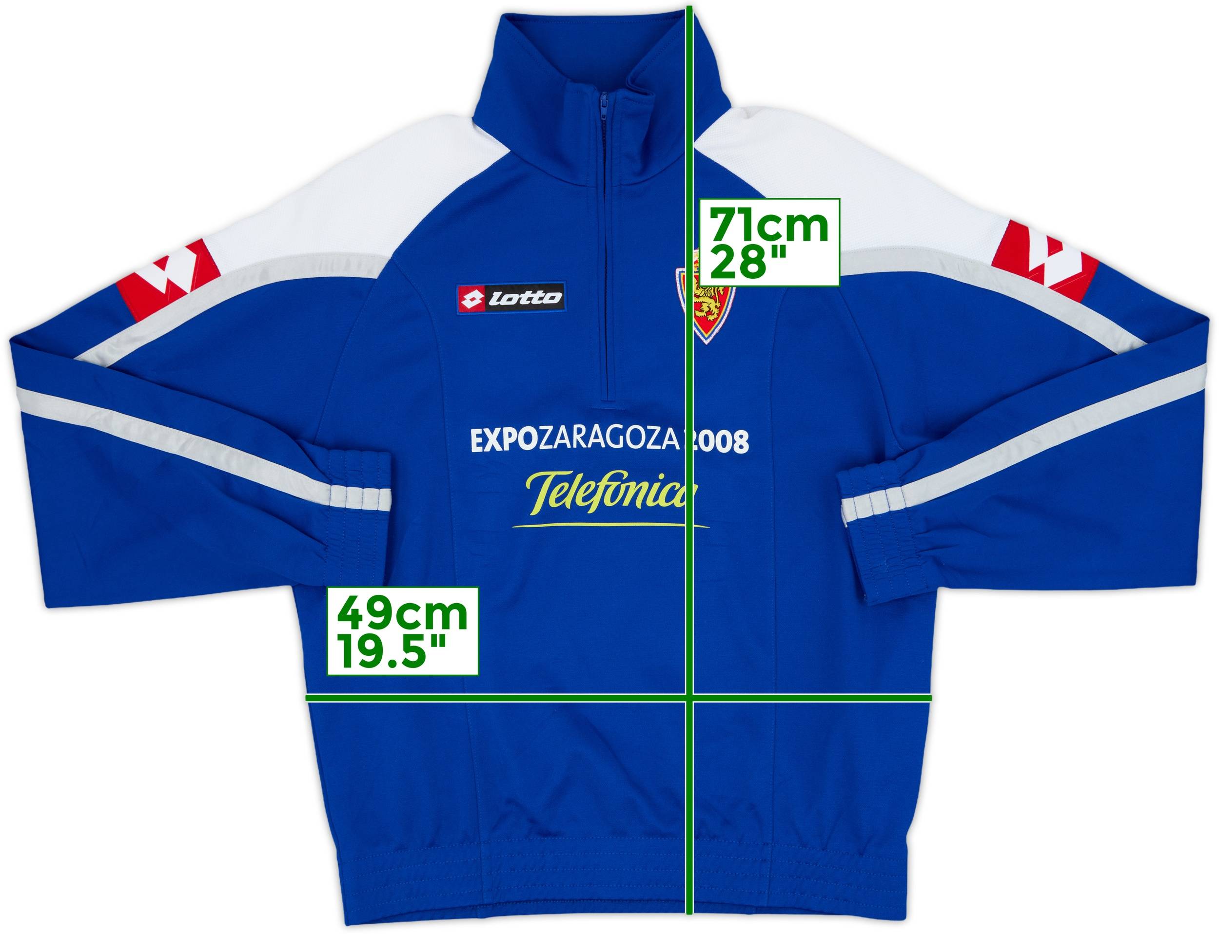 2007-08 Real Zaragoza Lotto 1/4 Zip Training Top - 10/10 - (M)