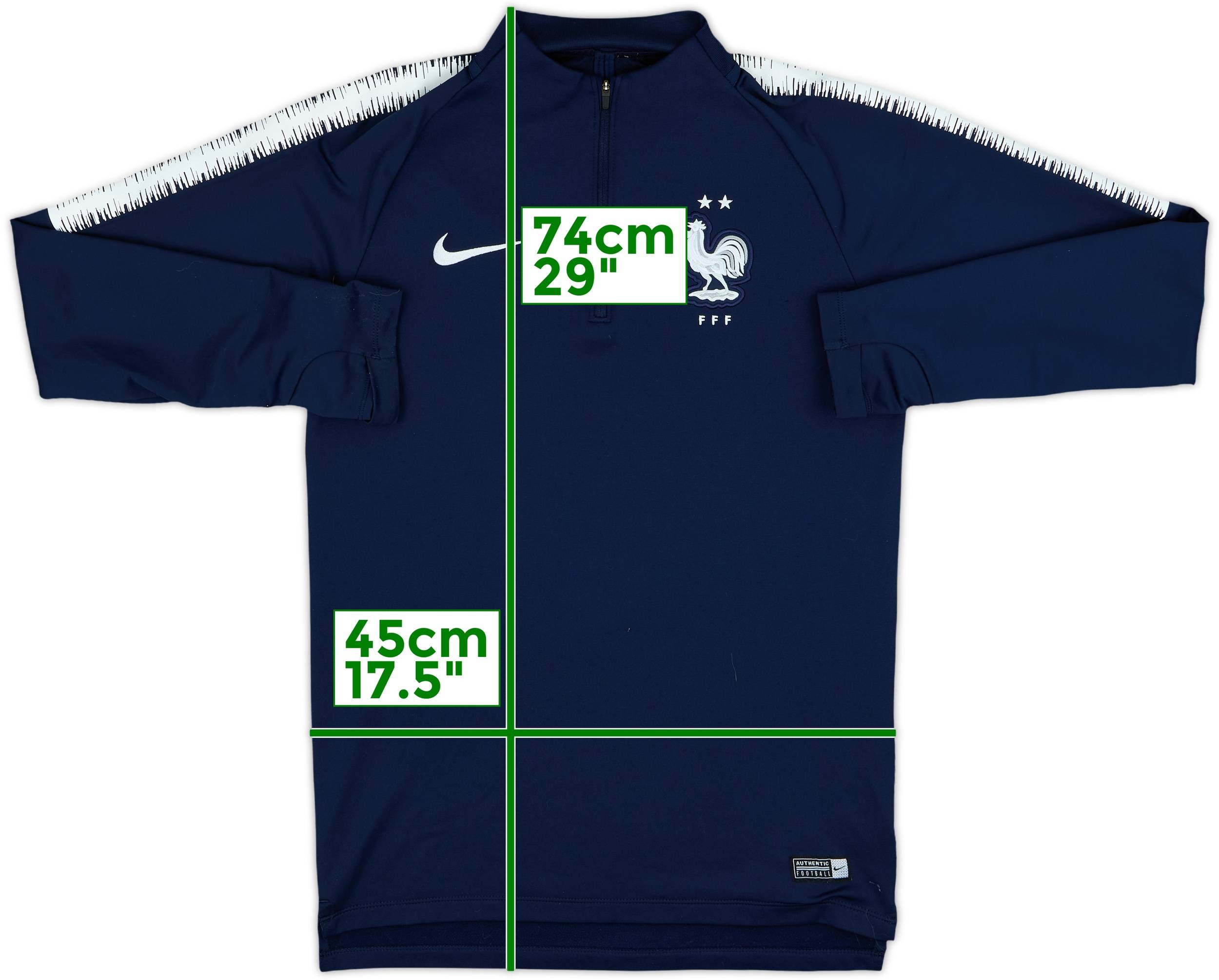 2018-19 France Nike 1/4 Zip Drill Top - 8/10 - (S)