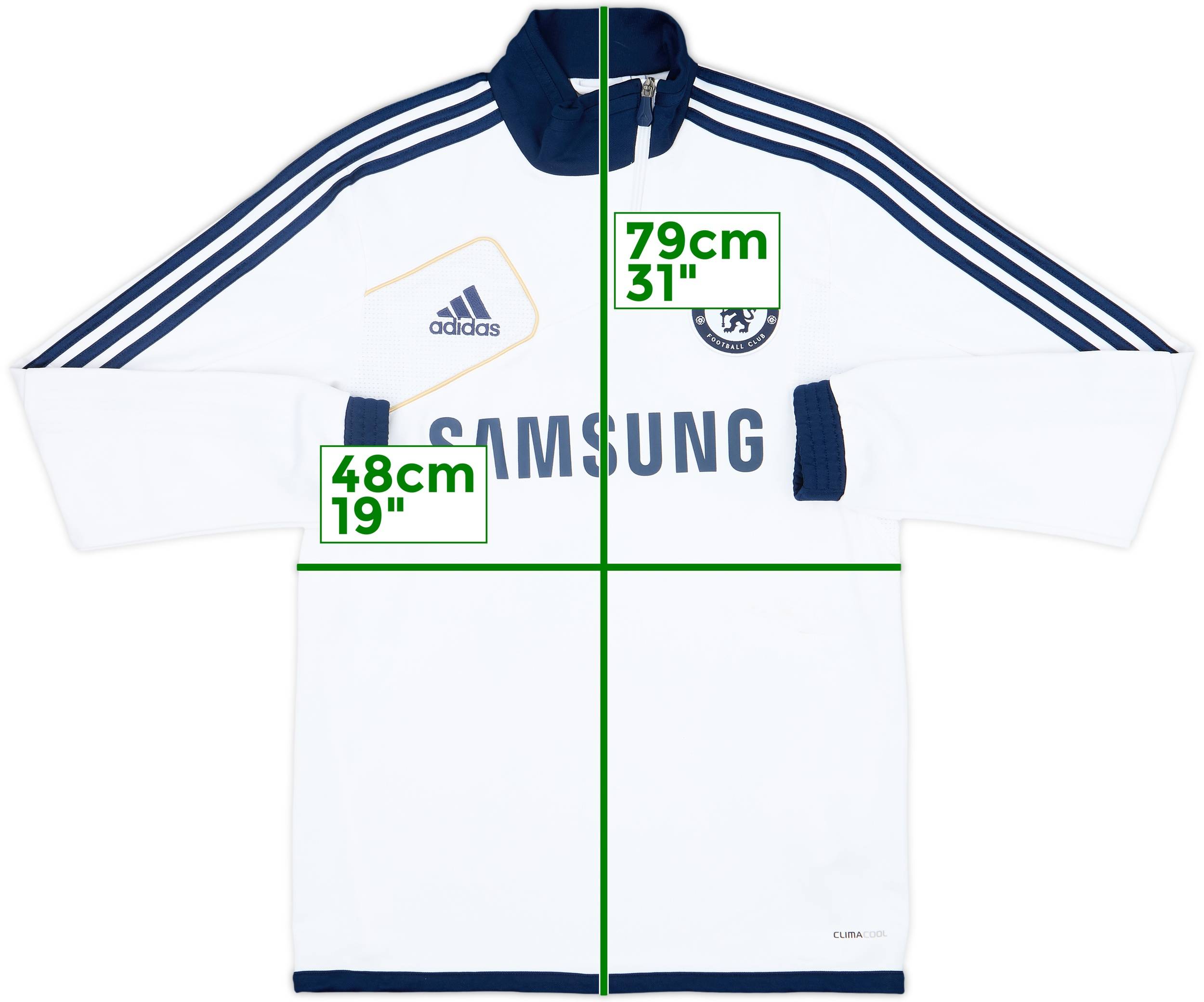2012-13 Chelsea adidas 1/4 Zip Drill Top - 8/10 - (M)