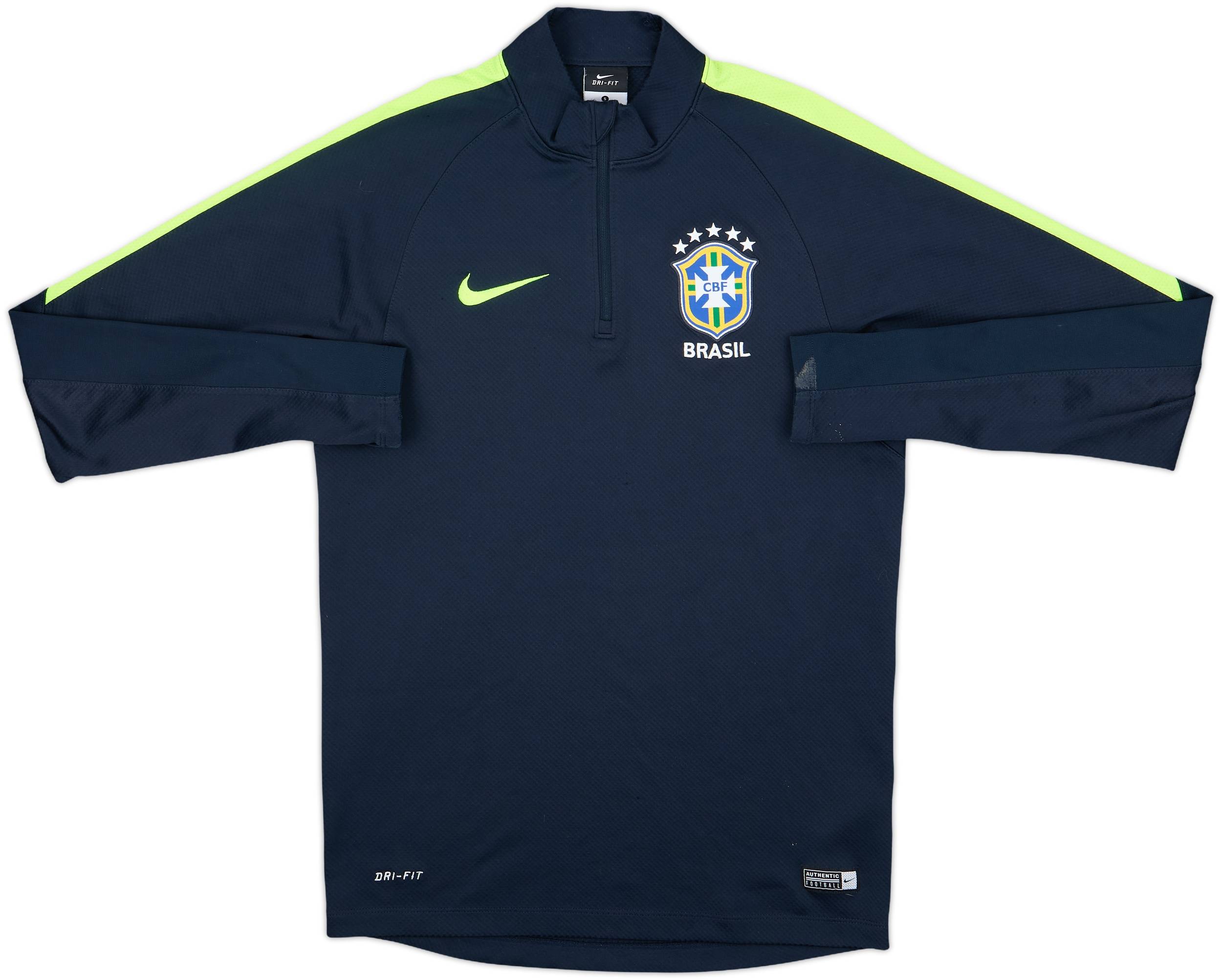 2016-17 Brazil Nike 1/4 Zip Drill Top - 10/10 - (S)