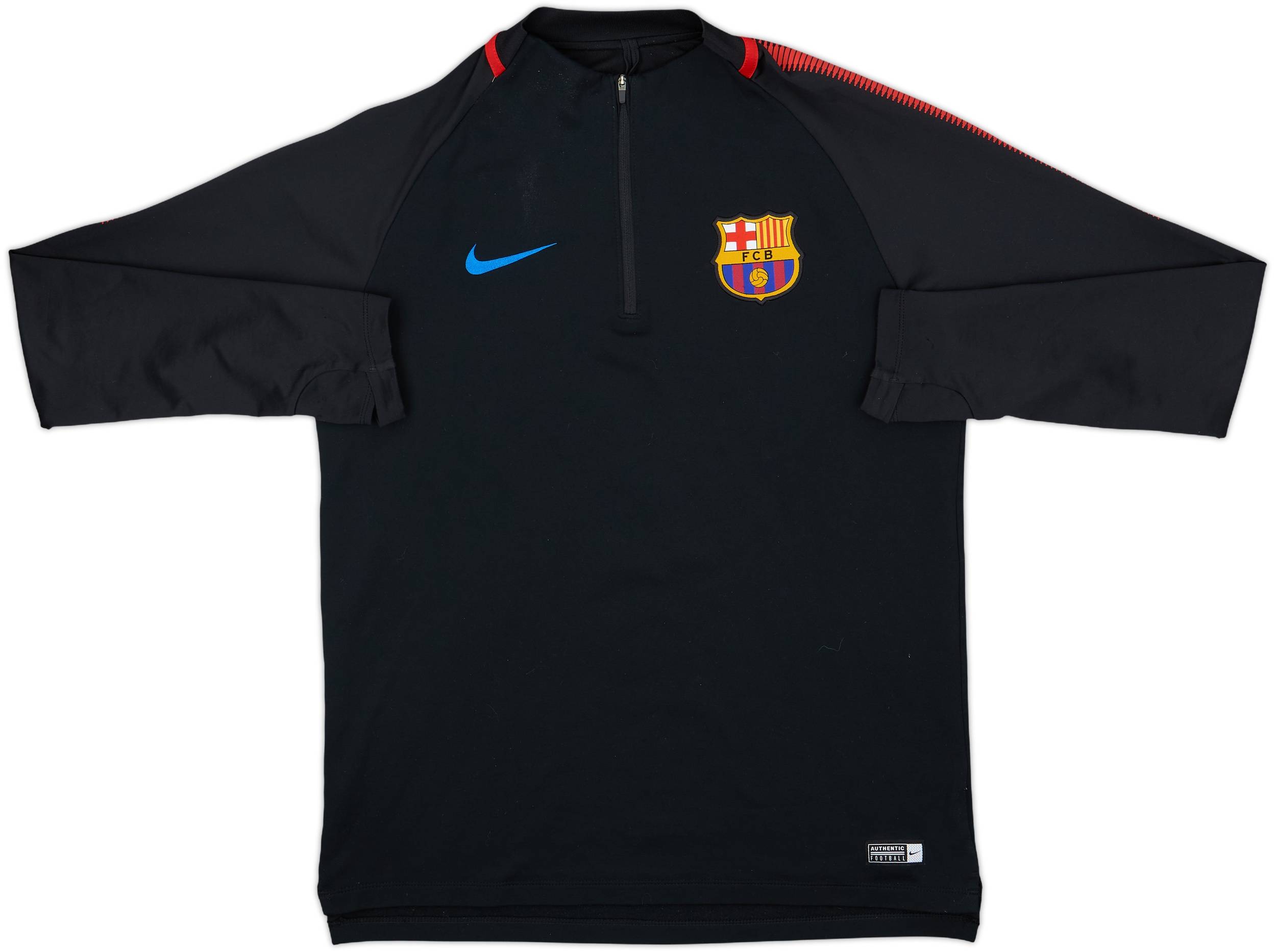 2017-18 Barcelona Nike 1/4 Zip Drill Top - 9/10 - (M)