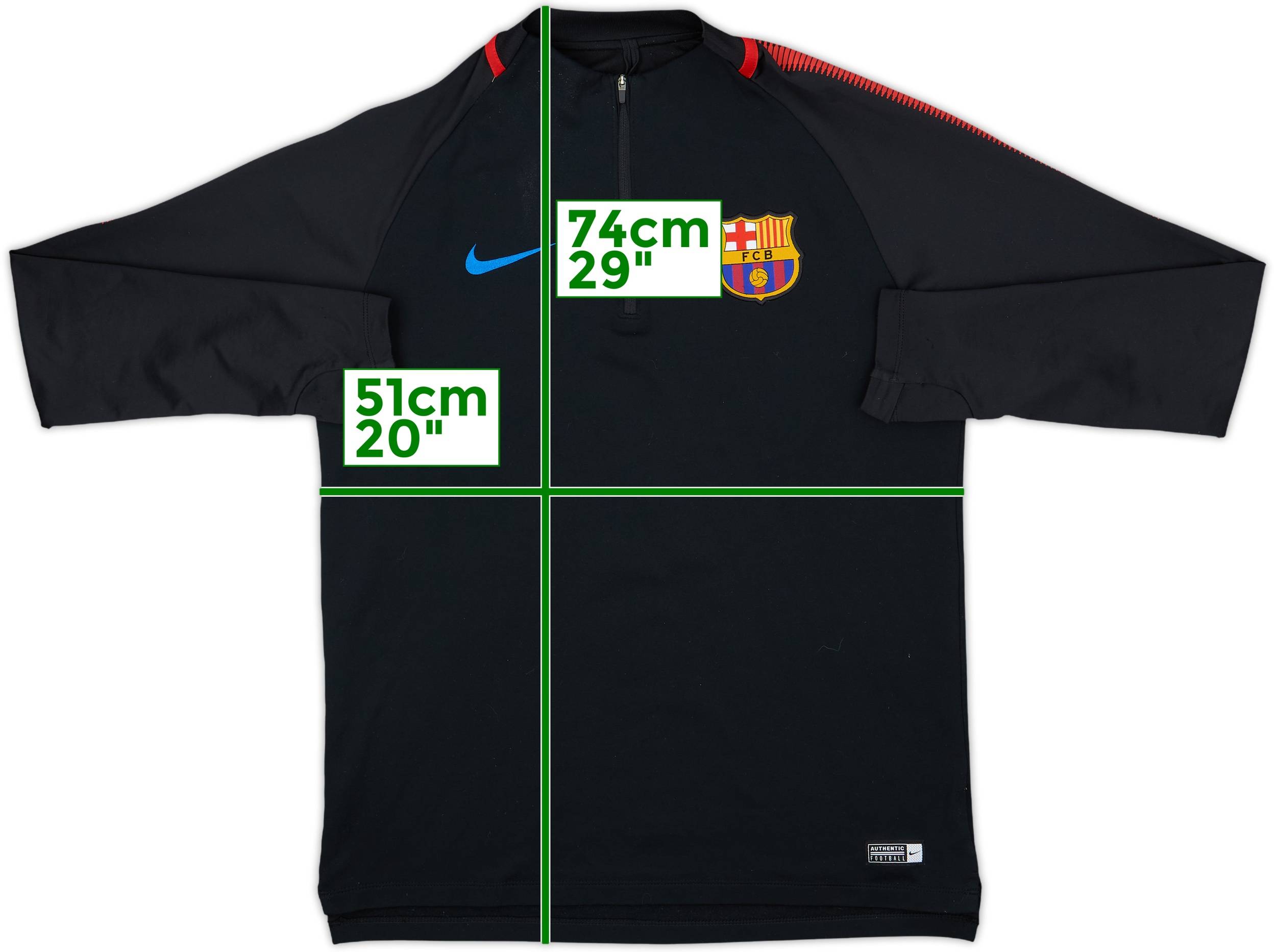 2017-18 Barcelona Nike 1/4 Zip Drill Top - 9/10 - (M)