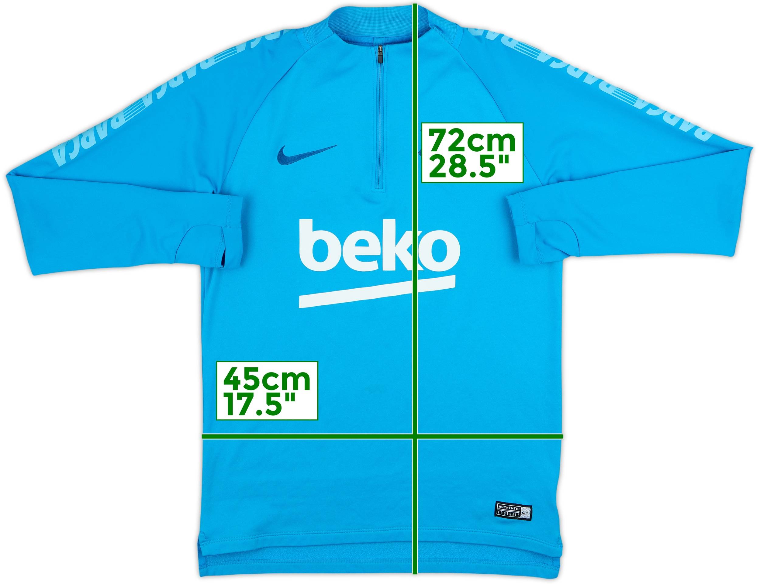 2019-20 Barcelona Nike 1/4 Zip Drill Top - 7/10 - (S)