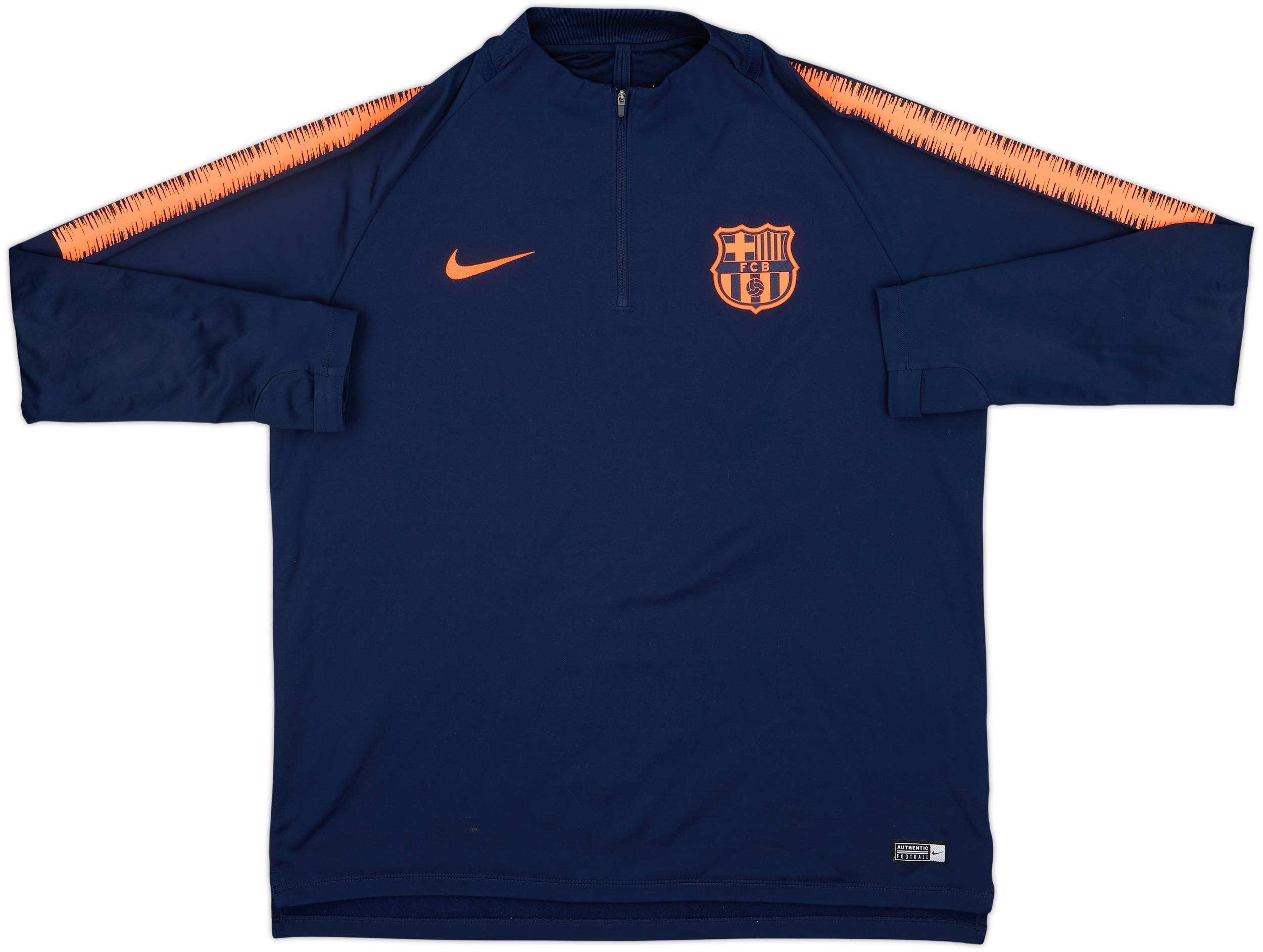 2017-18 Barcelona Nike 1/4 Zip Drill Top - 10/10 - (XL)