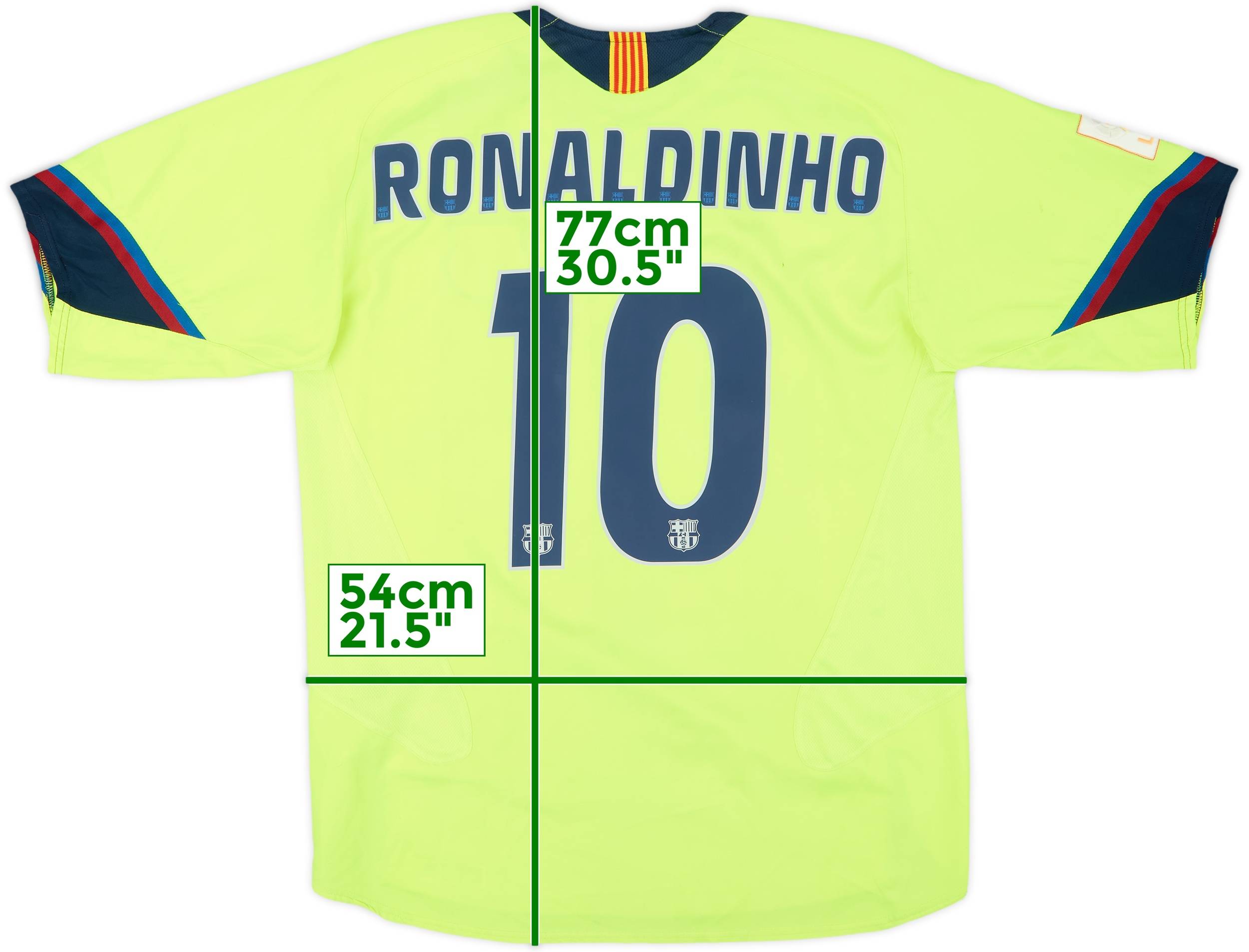 バルセロナ　2005/06 アウェイユニフォーム 2005-06 Barcelona Away Shirt Ronaldinho #10 - 5/10 - (L)