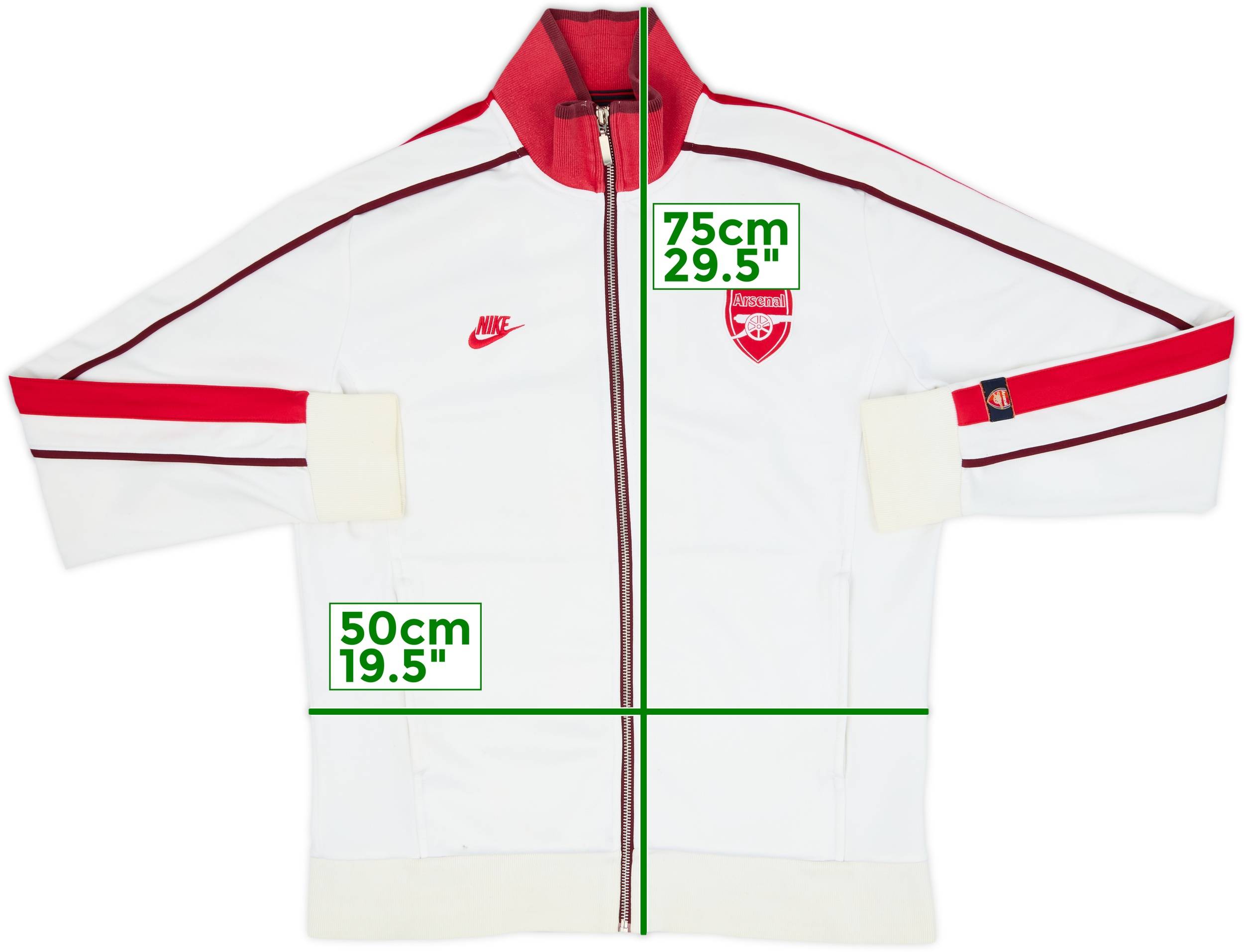 Nike Arsenal トラックジャケット2008〜9年 2008-09 Arsenal Nike Track Jacket - 8/10 - (L)
