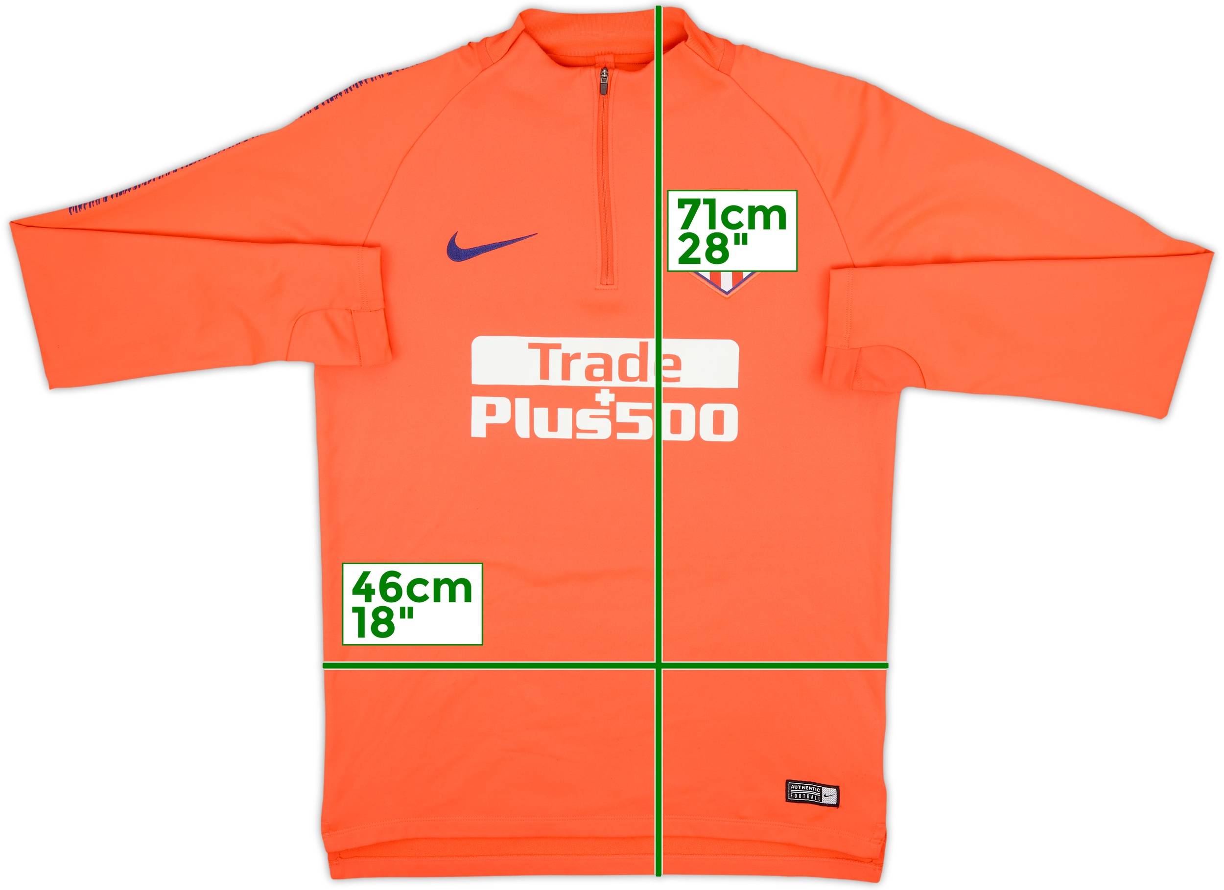 2019-20 Atletico Madrid Nike 1/4 Zip Training Top - 6/10 - (M)