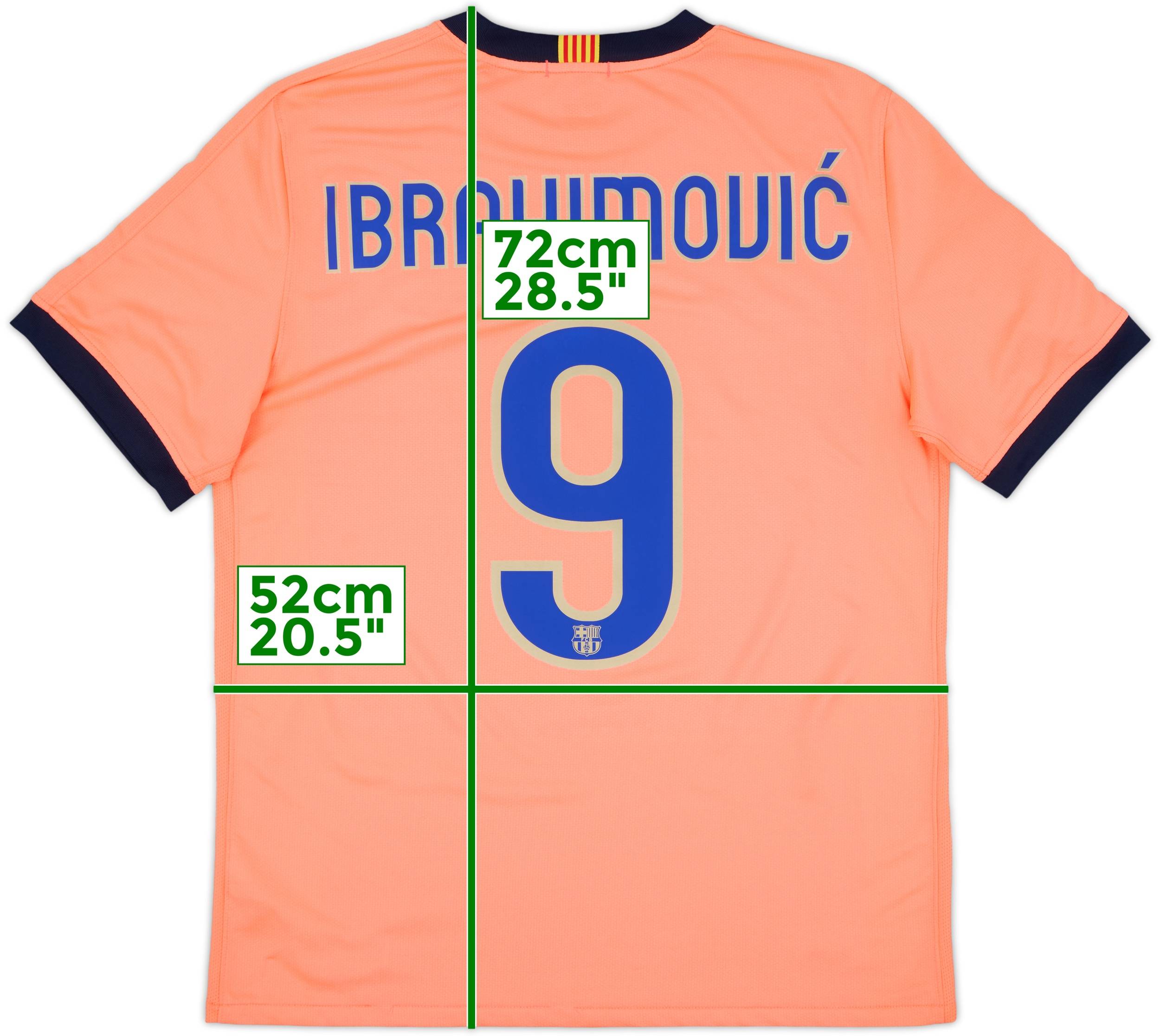 2009-10 Barcelona Away Shirt Ibrahimovic #9 - 9/10 - (M)