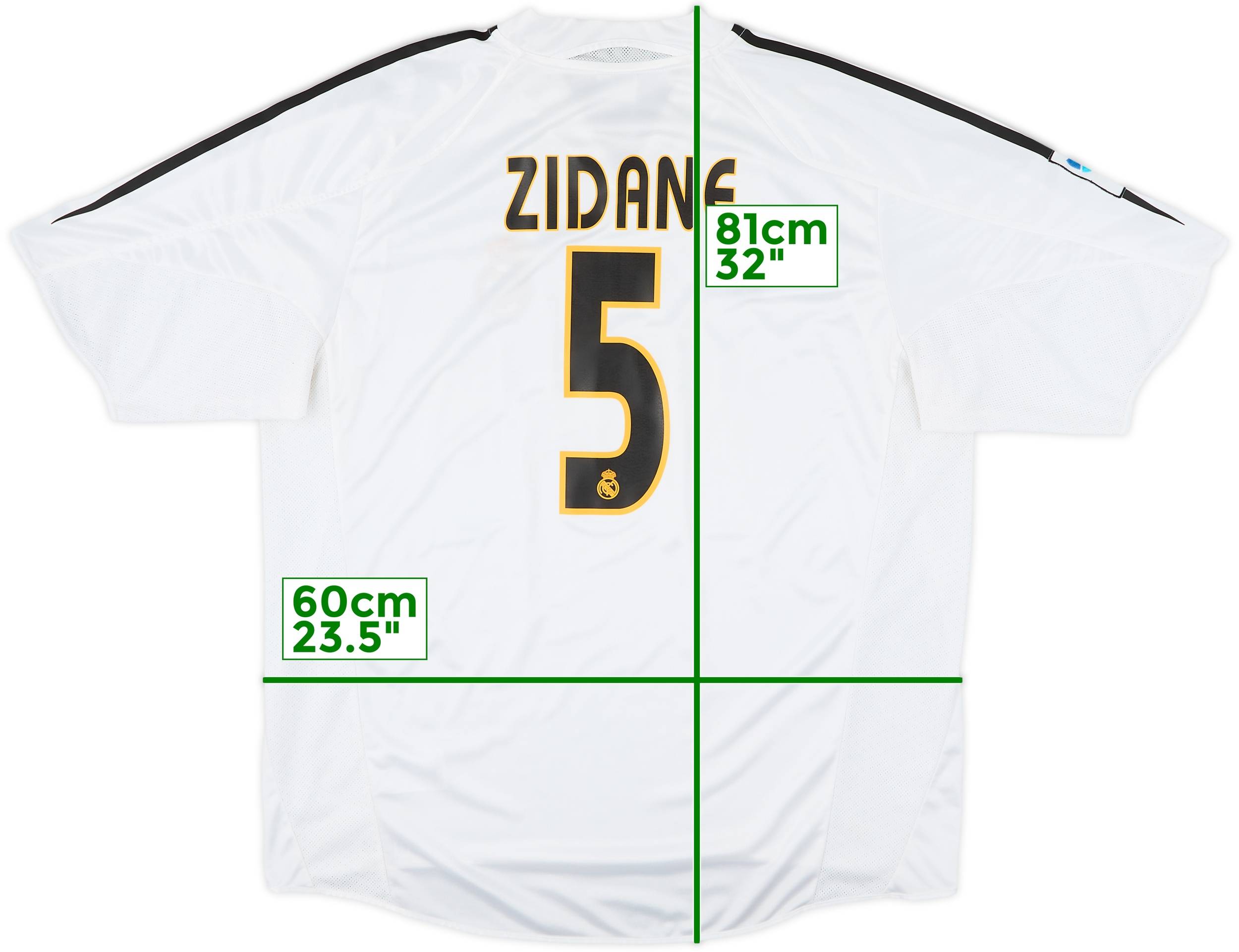 2004-05 Real Madrid Home Shirt Zidane #5 - 9/10 - (XL)