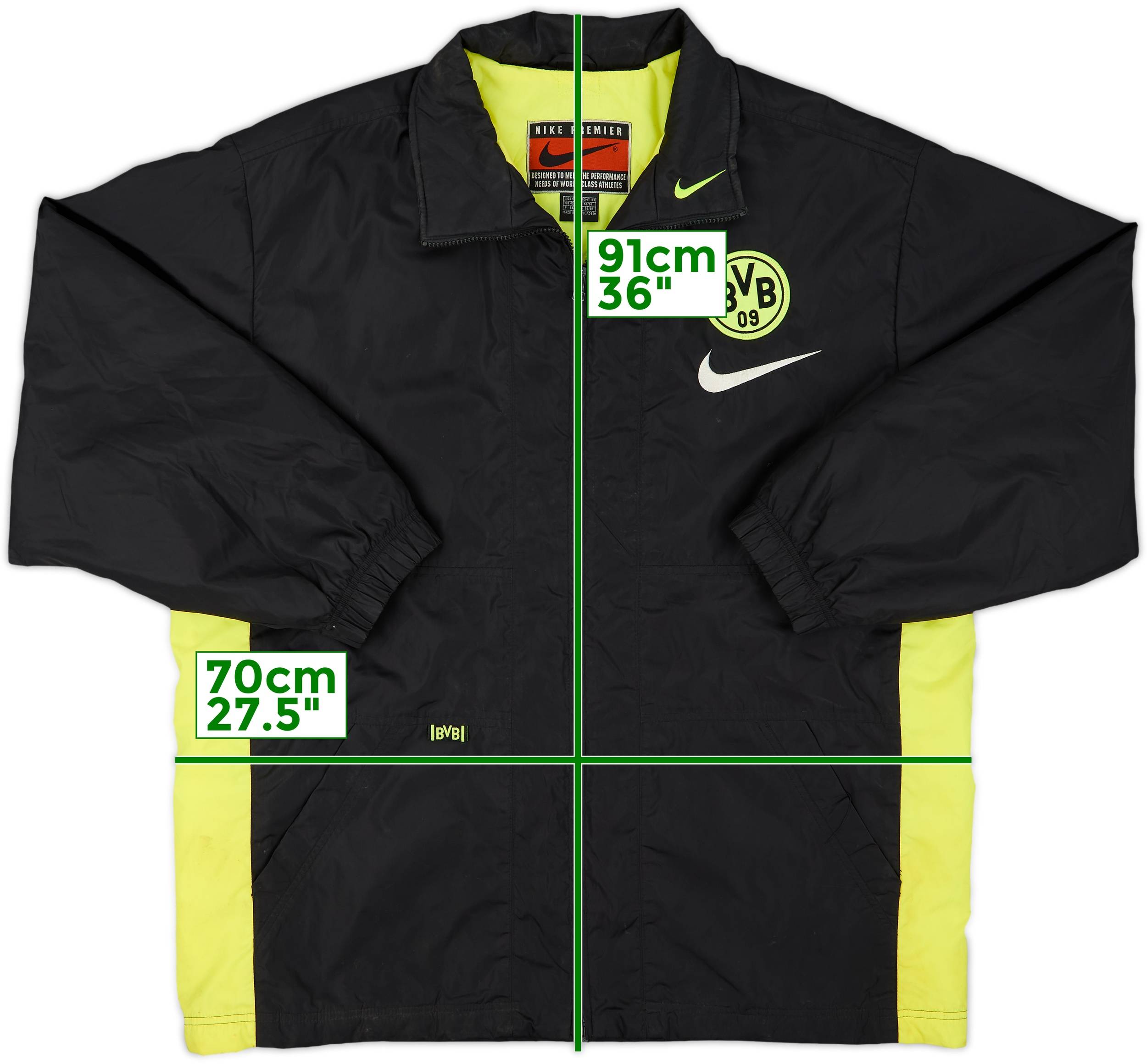 1994-95 Borussia Dortmund Nike Bench Coat - 8/10 - (XL)