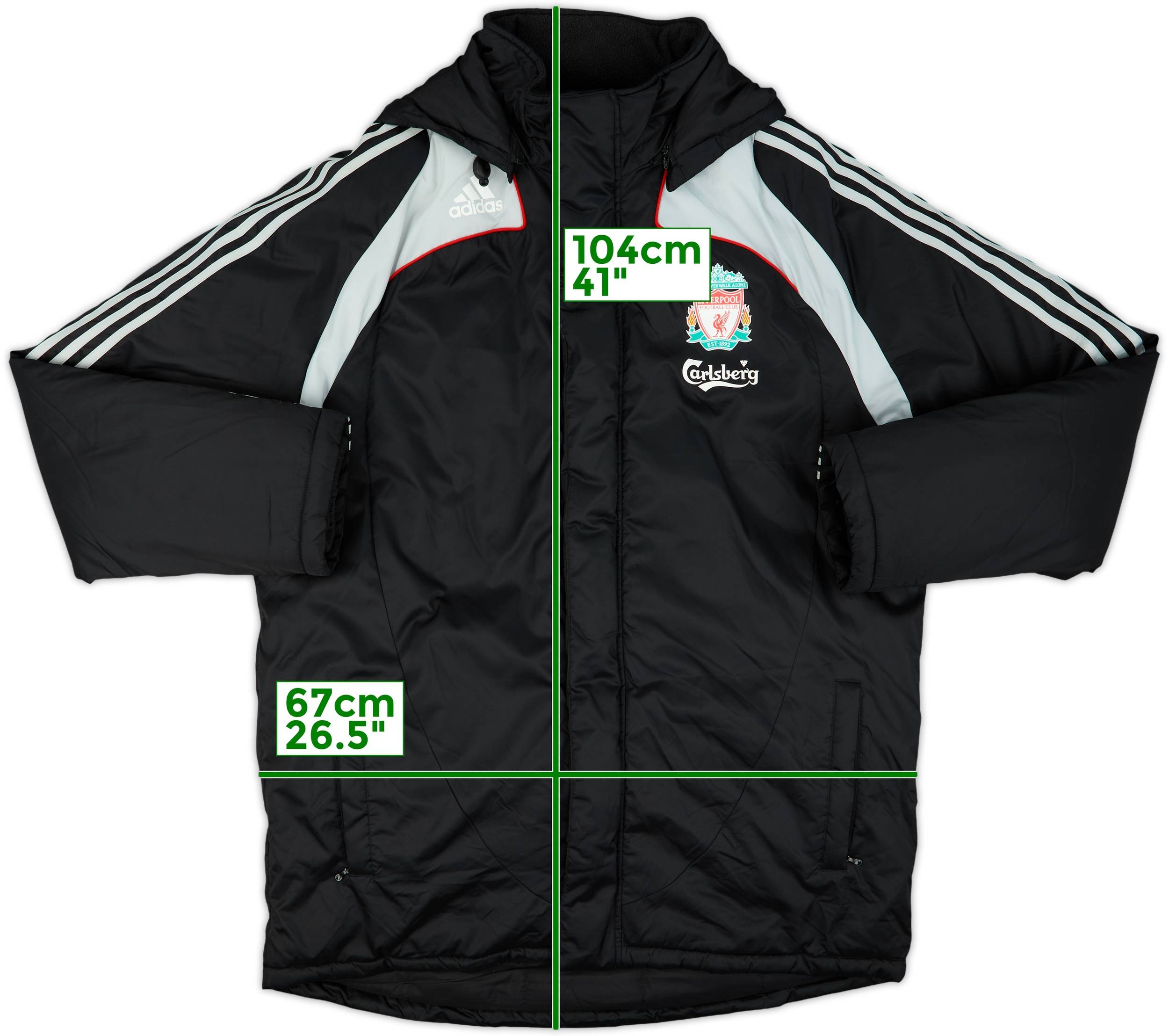 ウェア 09-10 Liverpool adidas Padded Bench Coat 2008-09 Liverpool adidas Padded Bench Coat - 10/10 - (XL)