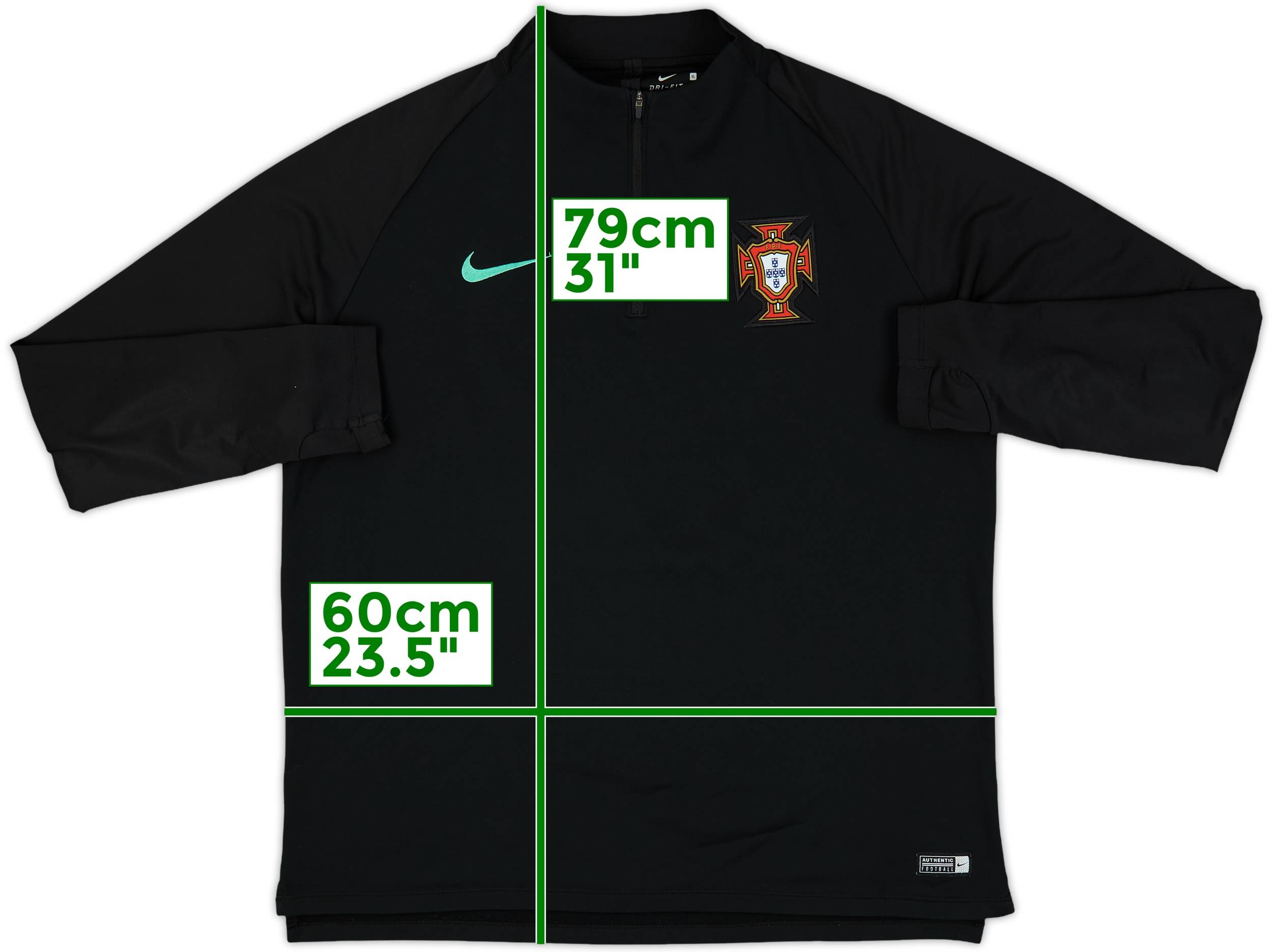 Nike ポルトガル代表 シャツ XL 2018-19 Portugal Nike 1/4 Zip Drill Top - 8/10 - (XL)