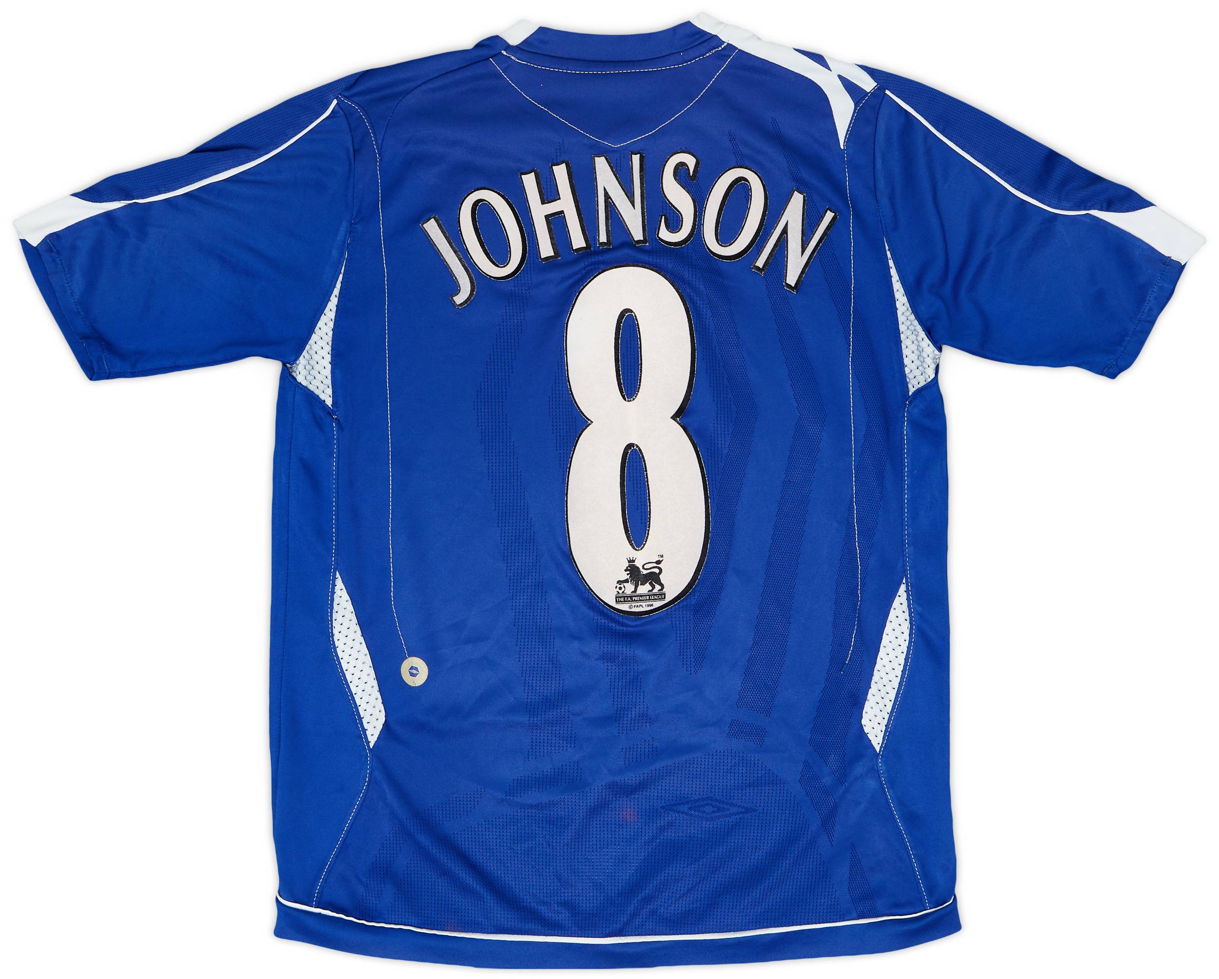 2006-07 Everton Home Shirt Johnson #8 - 6/10 - (L.Boys)