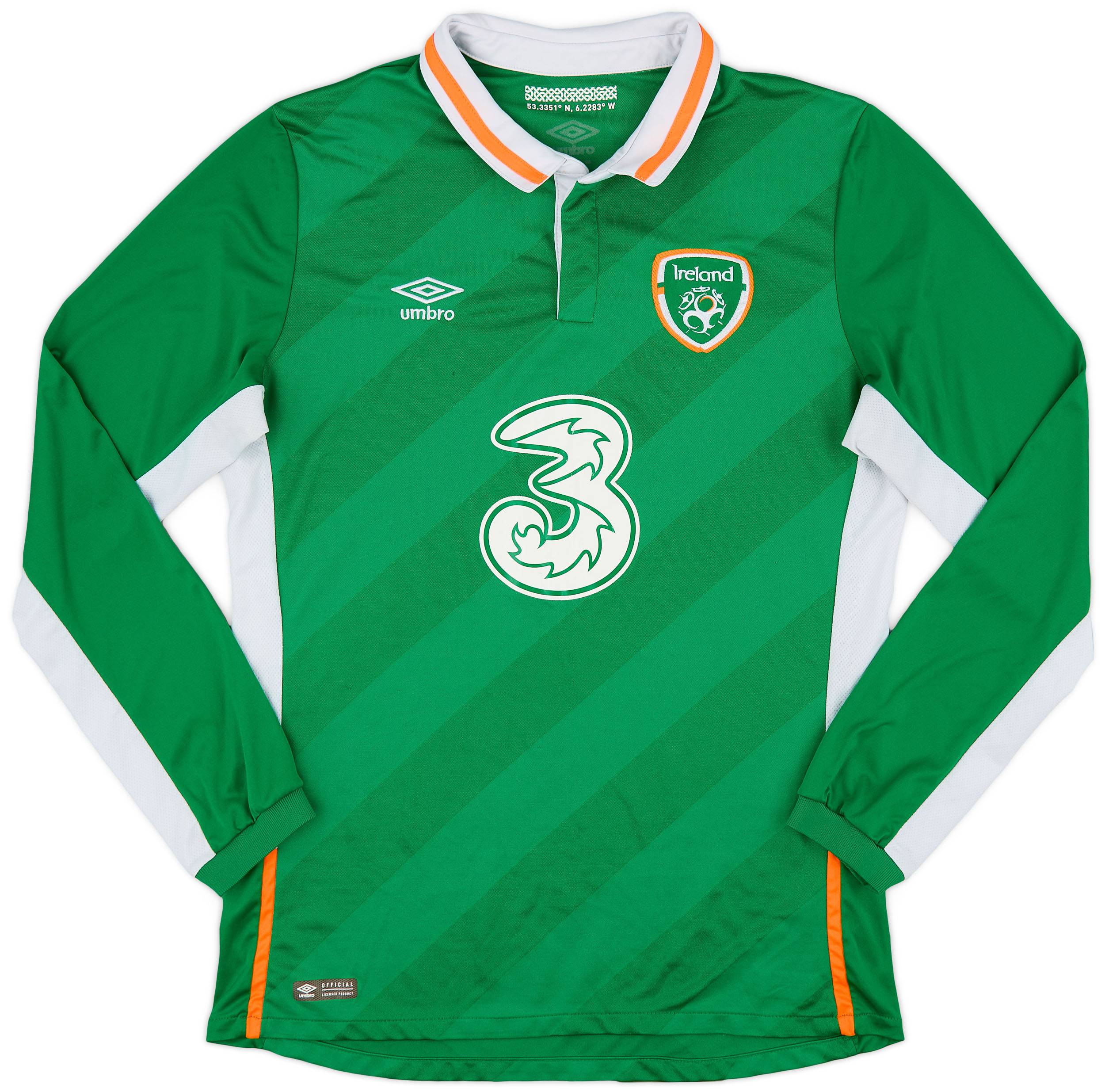 2016-17 Ireland Home L/S Shirt - 7/10 - (L)