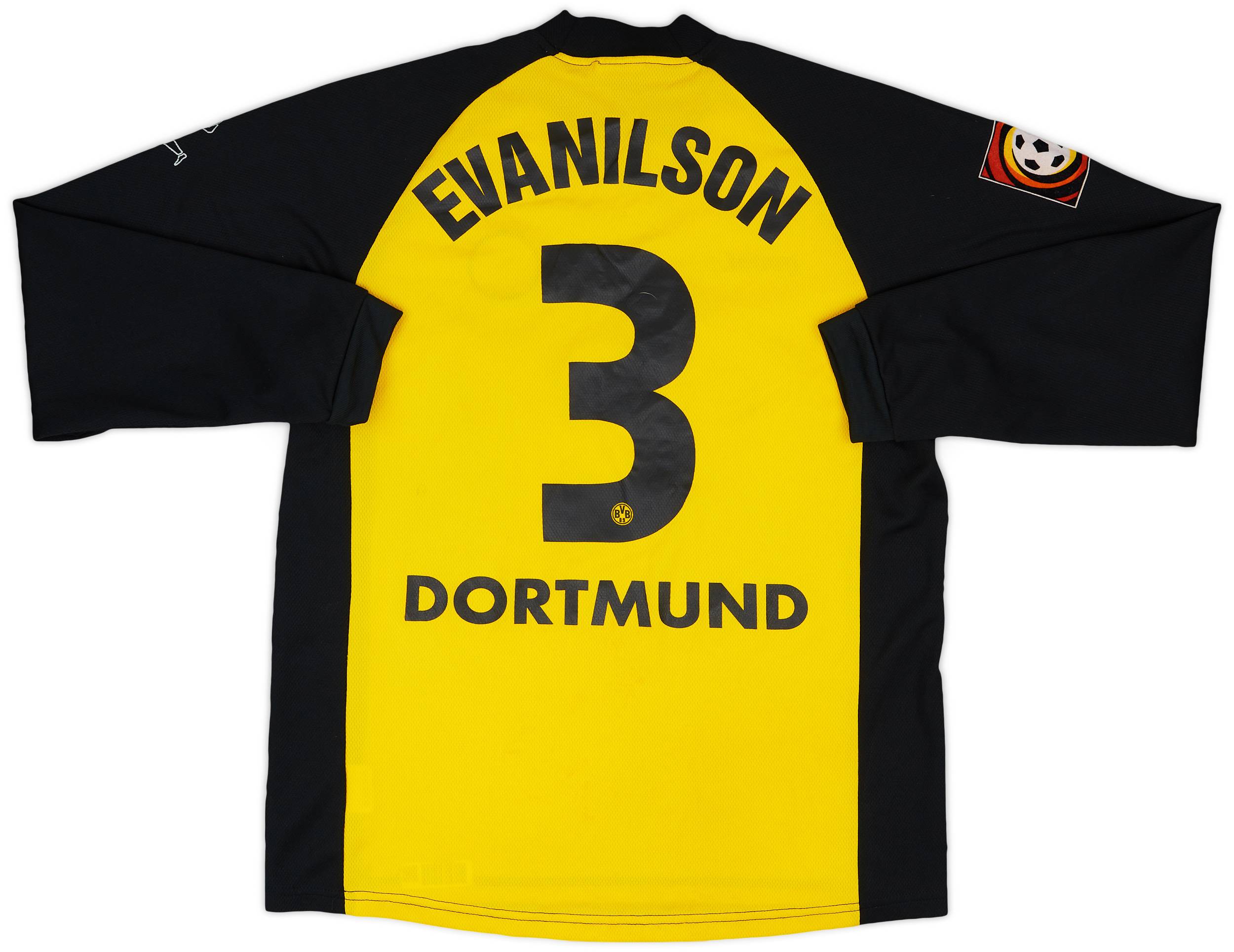 2001-02 Dortmund Home L/S Shirt Evanilson #3 - 4/10 - (M)