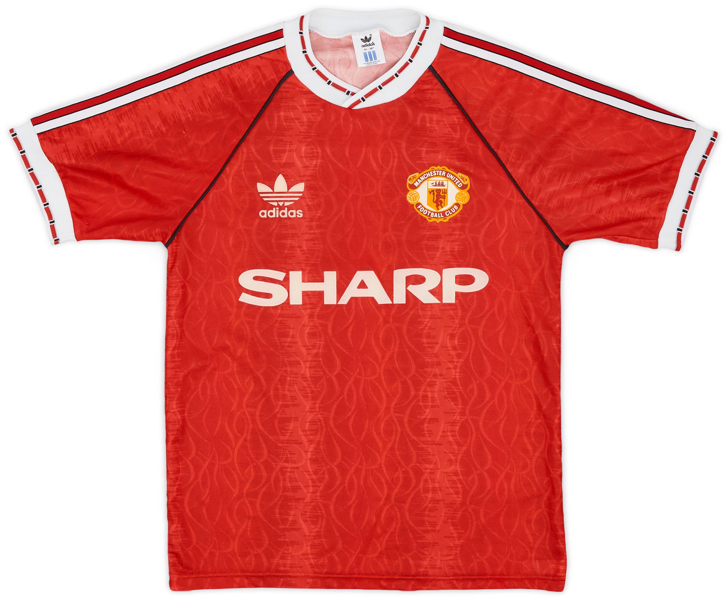 1990-92 Manchester United Home Shirt - 9/10 - (S)