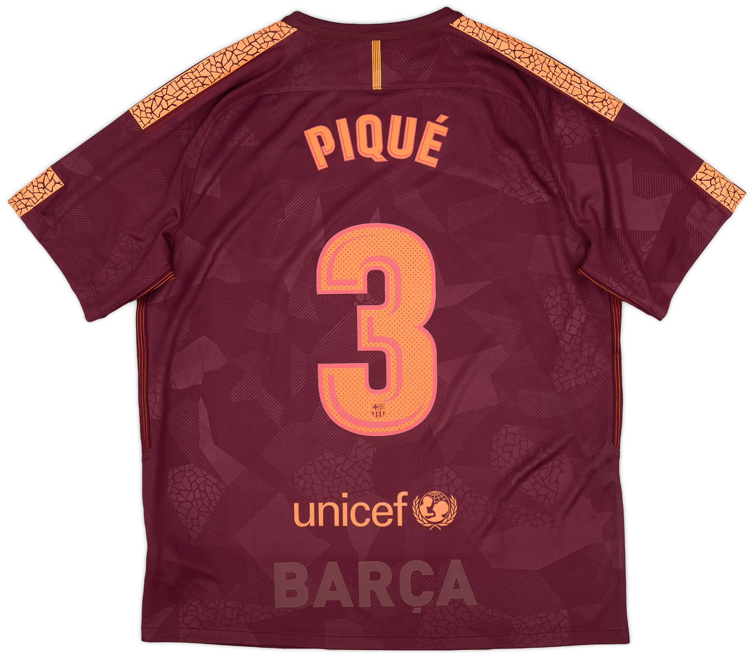 2017-18 Barcelona Third Shirt Pique #3 (XL)