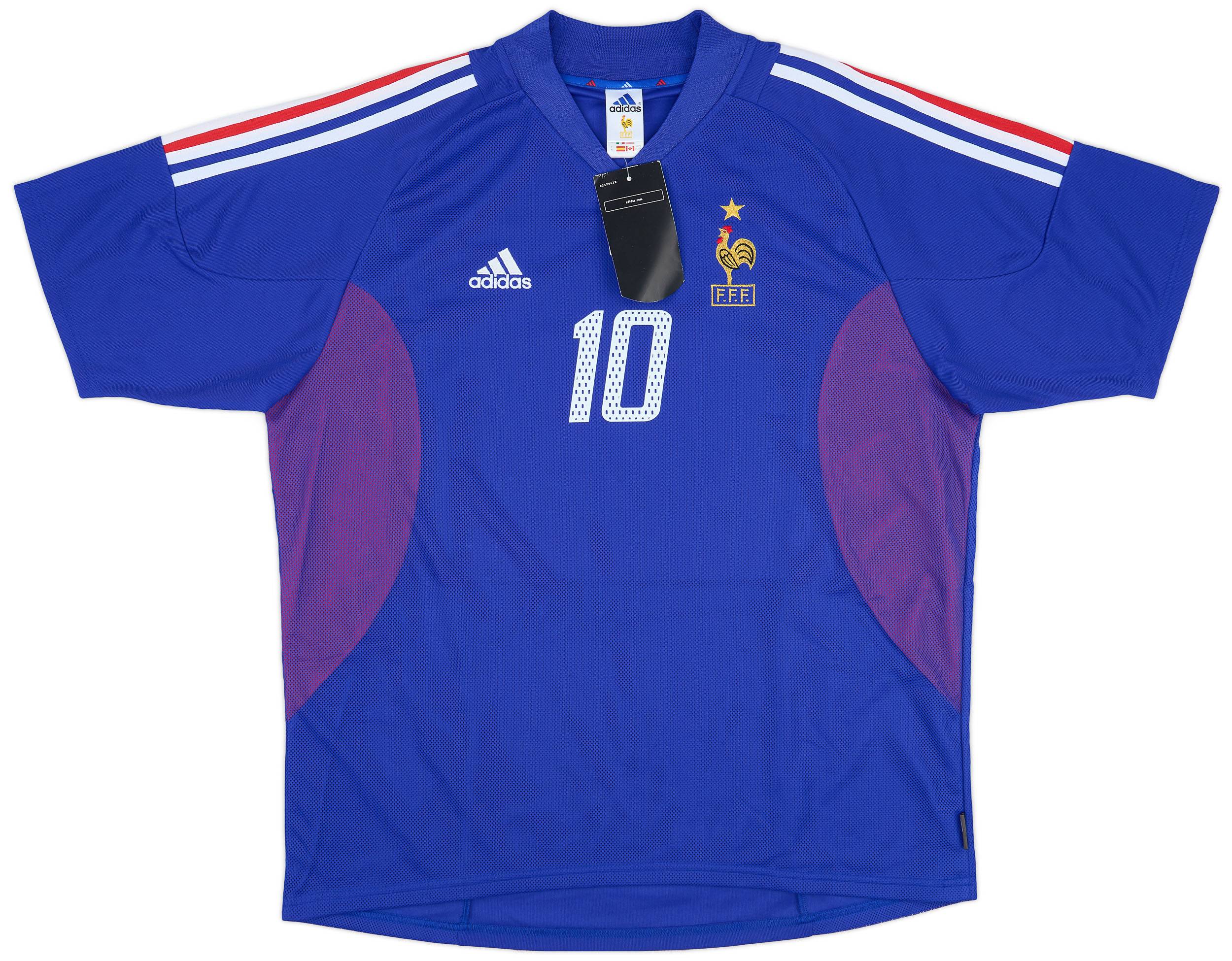 2002-04 France Home Shirt Zidane #10 (XL)