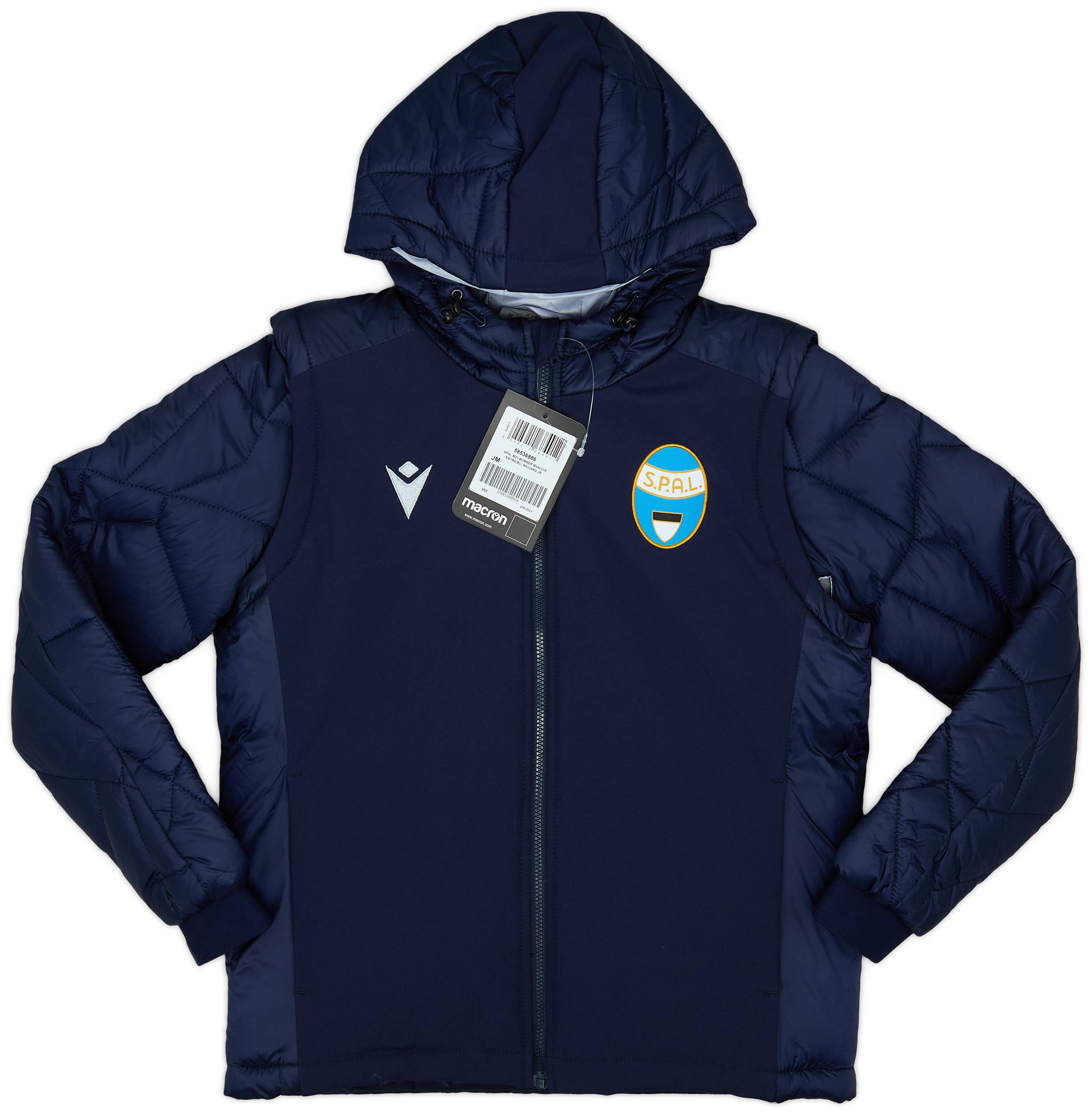 2021 22 SPAL Macron Padded Jacket Gilet L.Kids