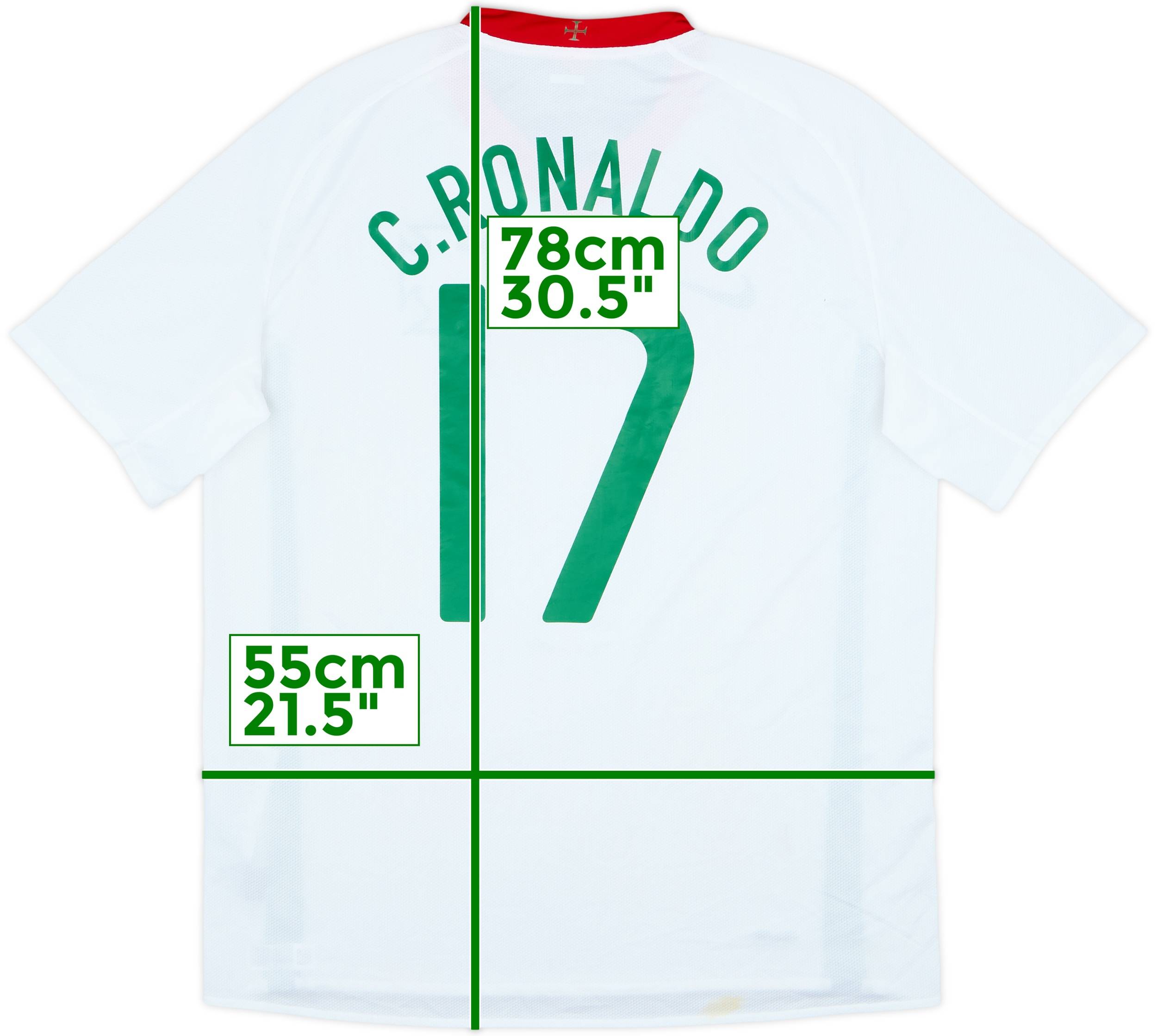 2008-10 Portugal Away Shirt Ronaldo #17 - 8/10 - (L)
