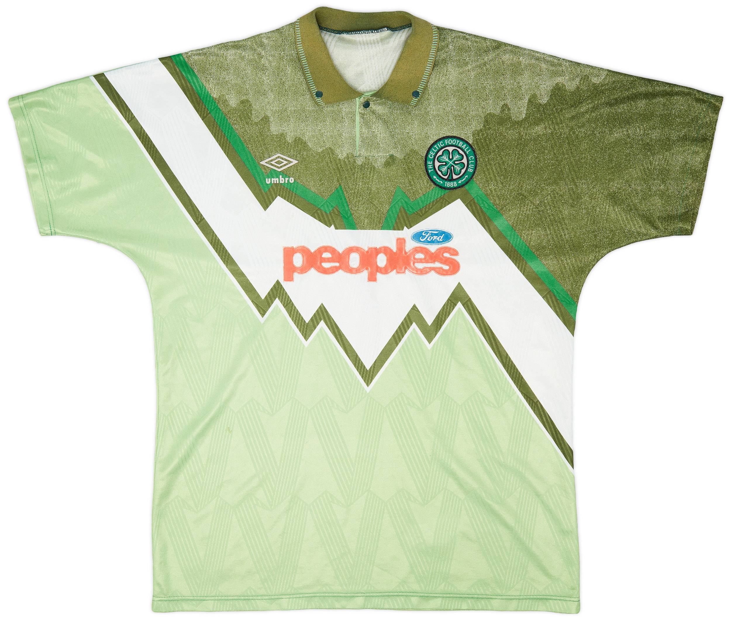 1991-92 Celtic Away Shirt - 8/10 - (XL)