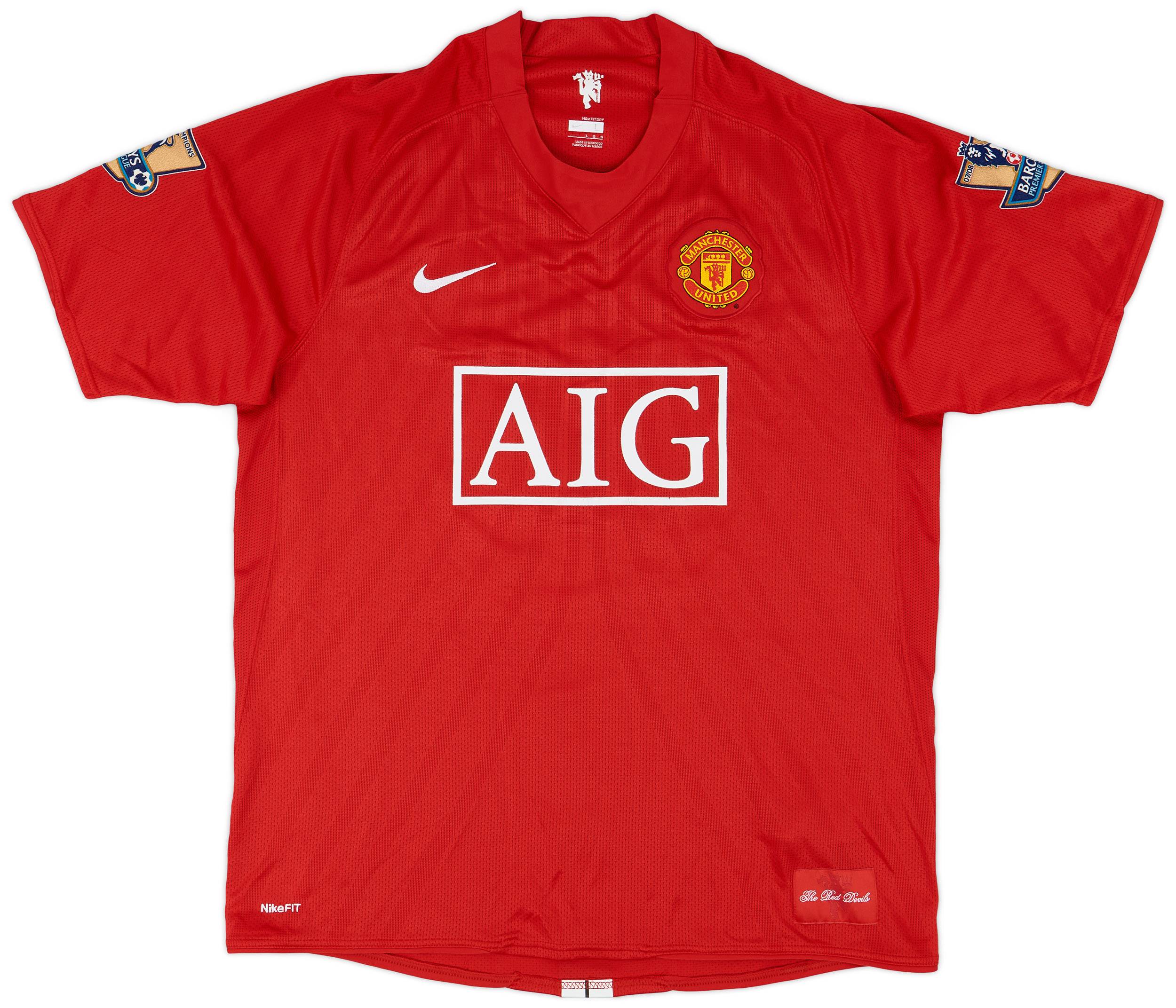 2007-09 Manchester United Home Shirt J.S. Park #13 - 8/10 - (L)