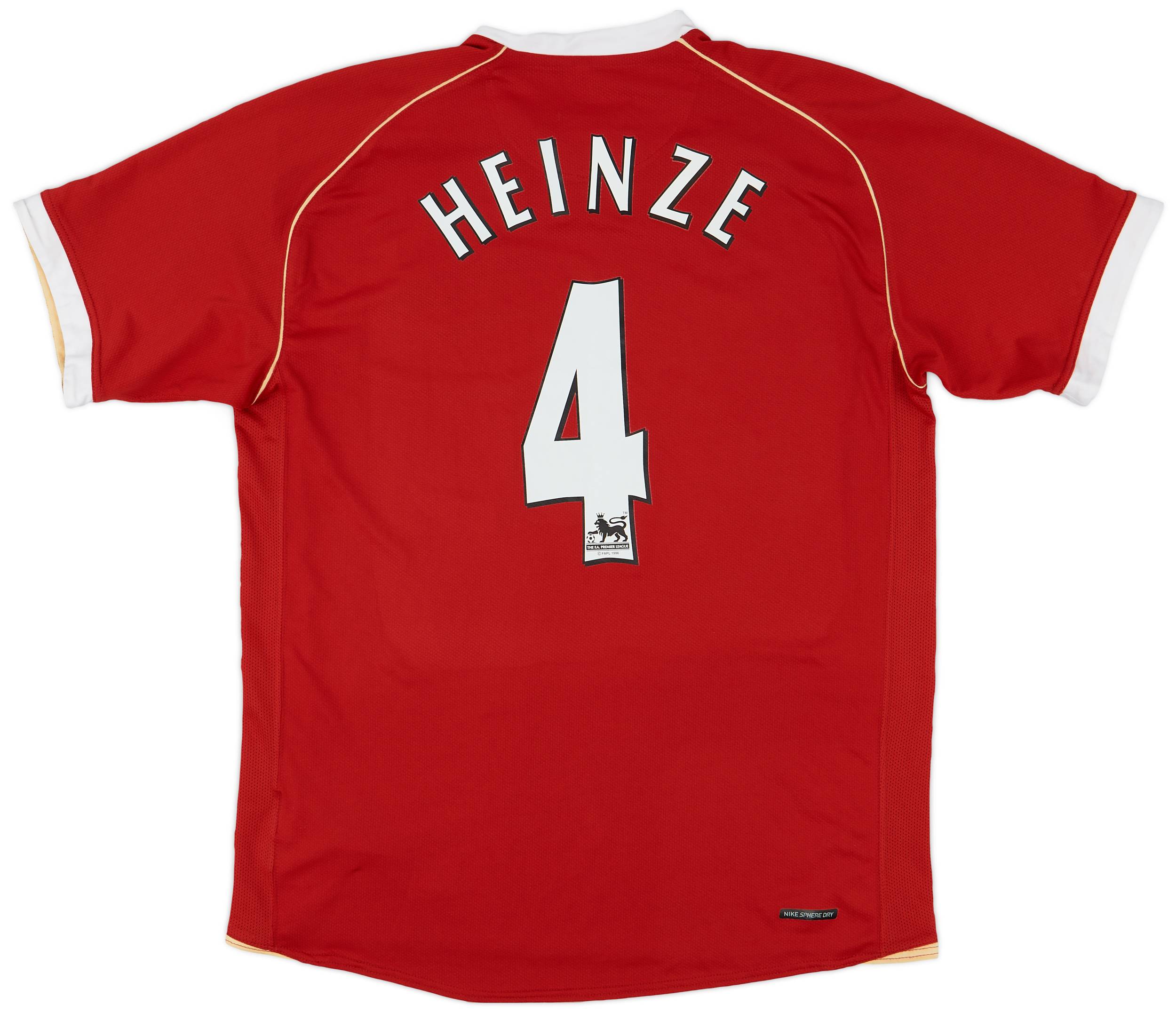 2006-07 Manchester United Home Shirt Heinze #4 - 9/10 - (L)