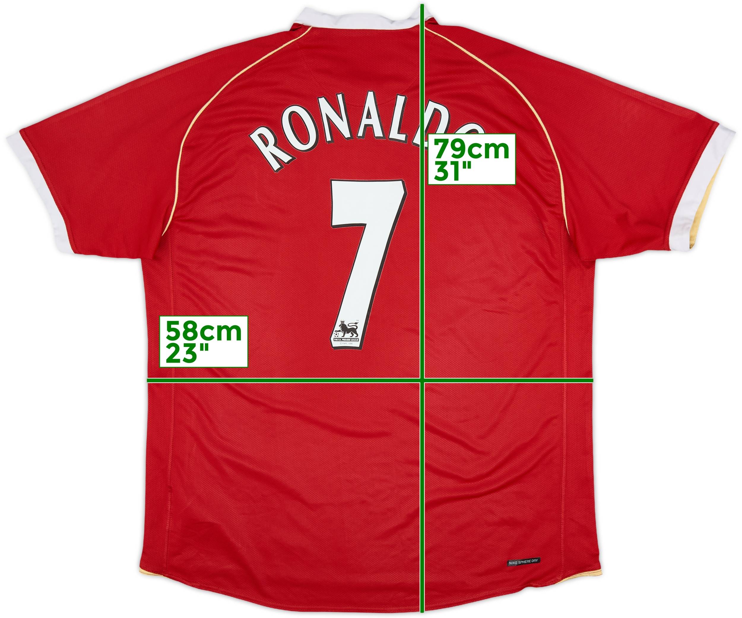 2006-07 Manchester United Home Shirt Ronaldo #7 - 8/10 - (XL)