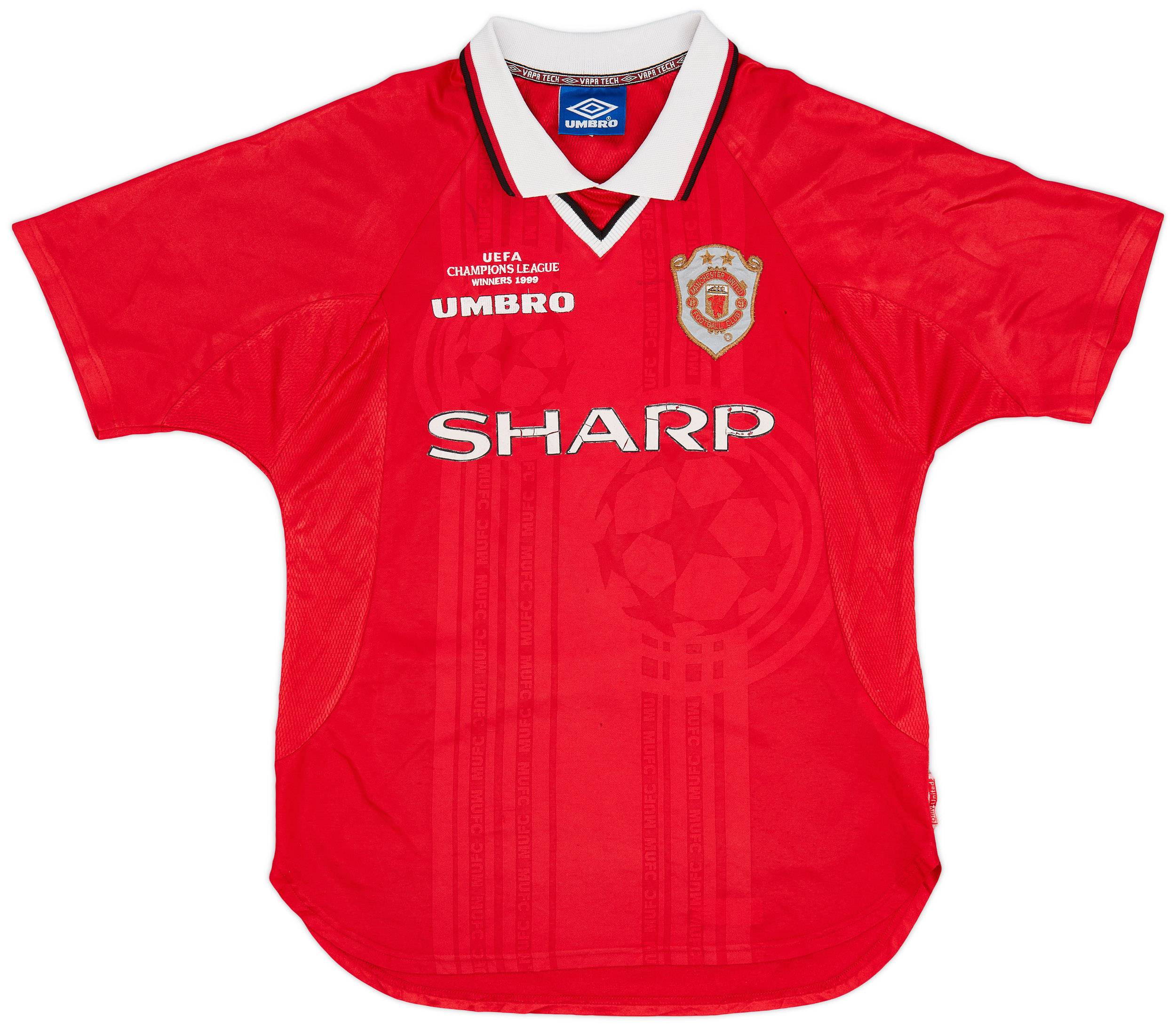 1997-00 Manchester United CL Shirt Treble #3 - 4/10 - (M)