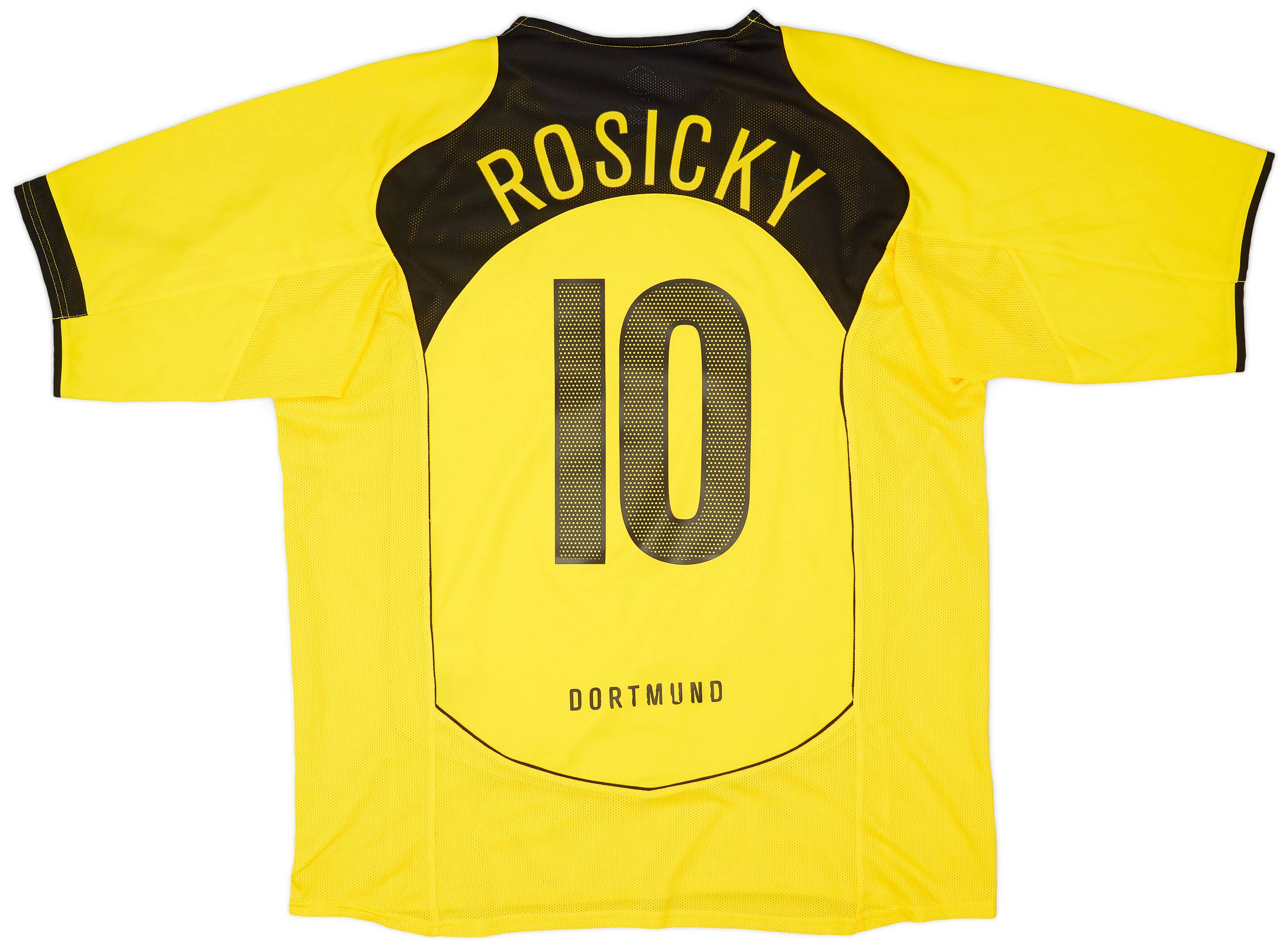 ウェア 04-05 Dortmund Signature Game Shirt 2004-05 Borussia Dortmund Home Shirt Rosicky #10 - 8/10 - (XXL)