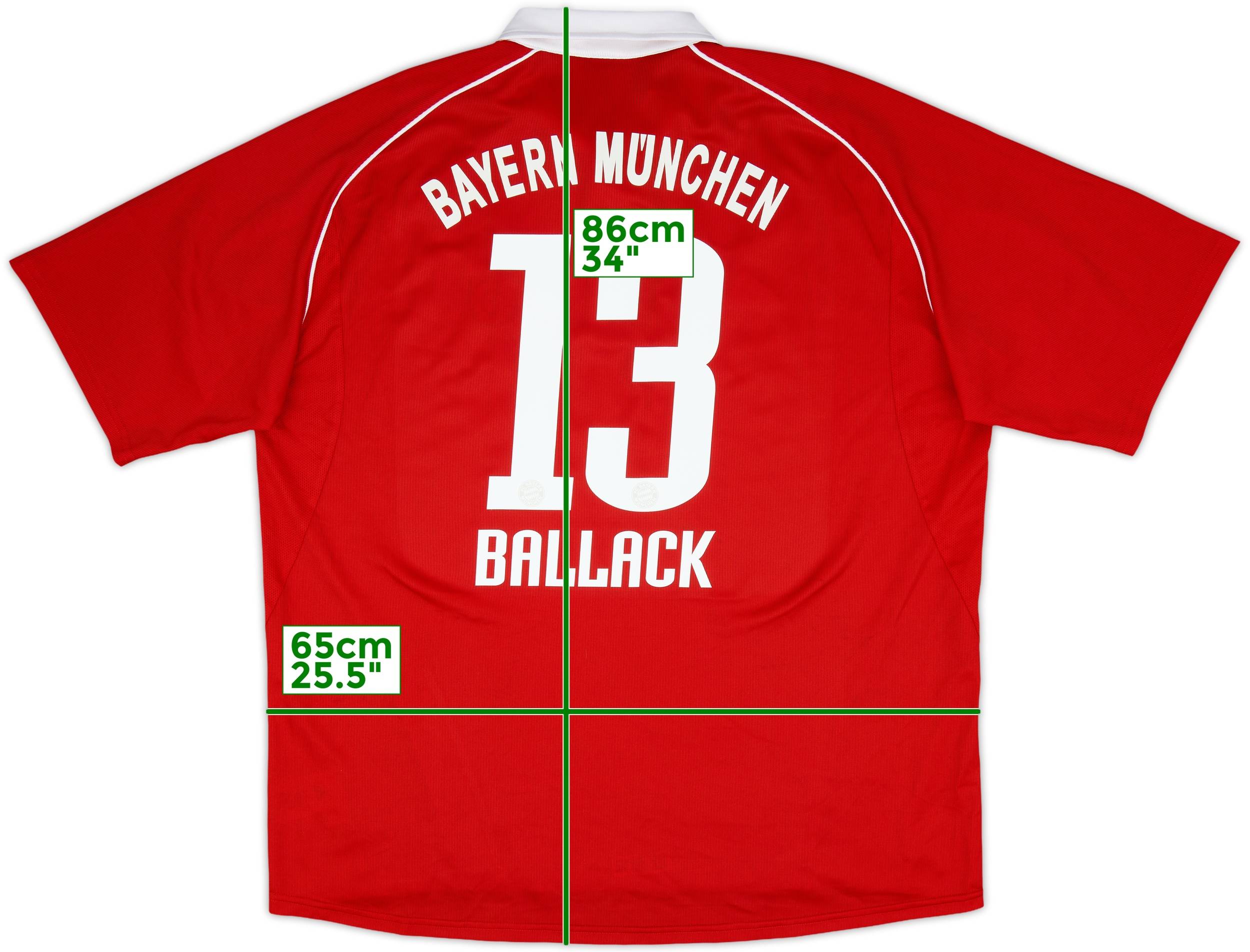Bayern München Ballack 13 シャツ 2005-06 Bayern Munich Home Shirt Ballack #13 - 5/10 - (XXL)