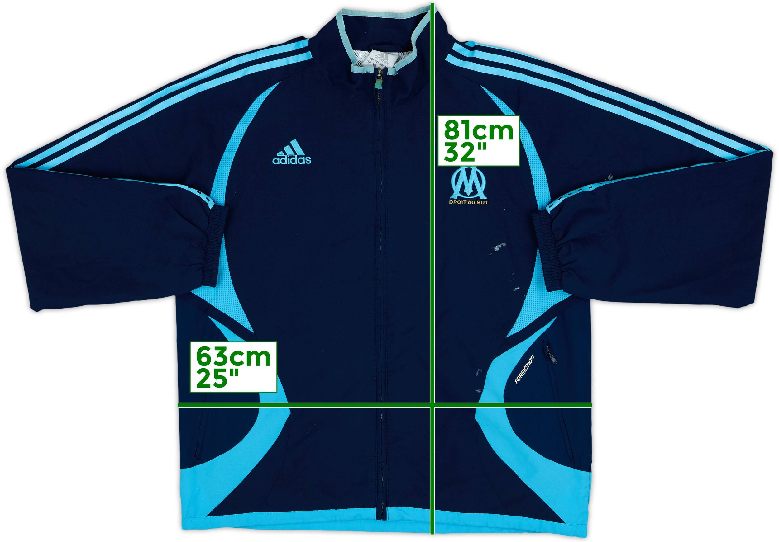 2006-07 Olympique Marseille adidas Track Jacket - 5/10 - (XL)