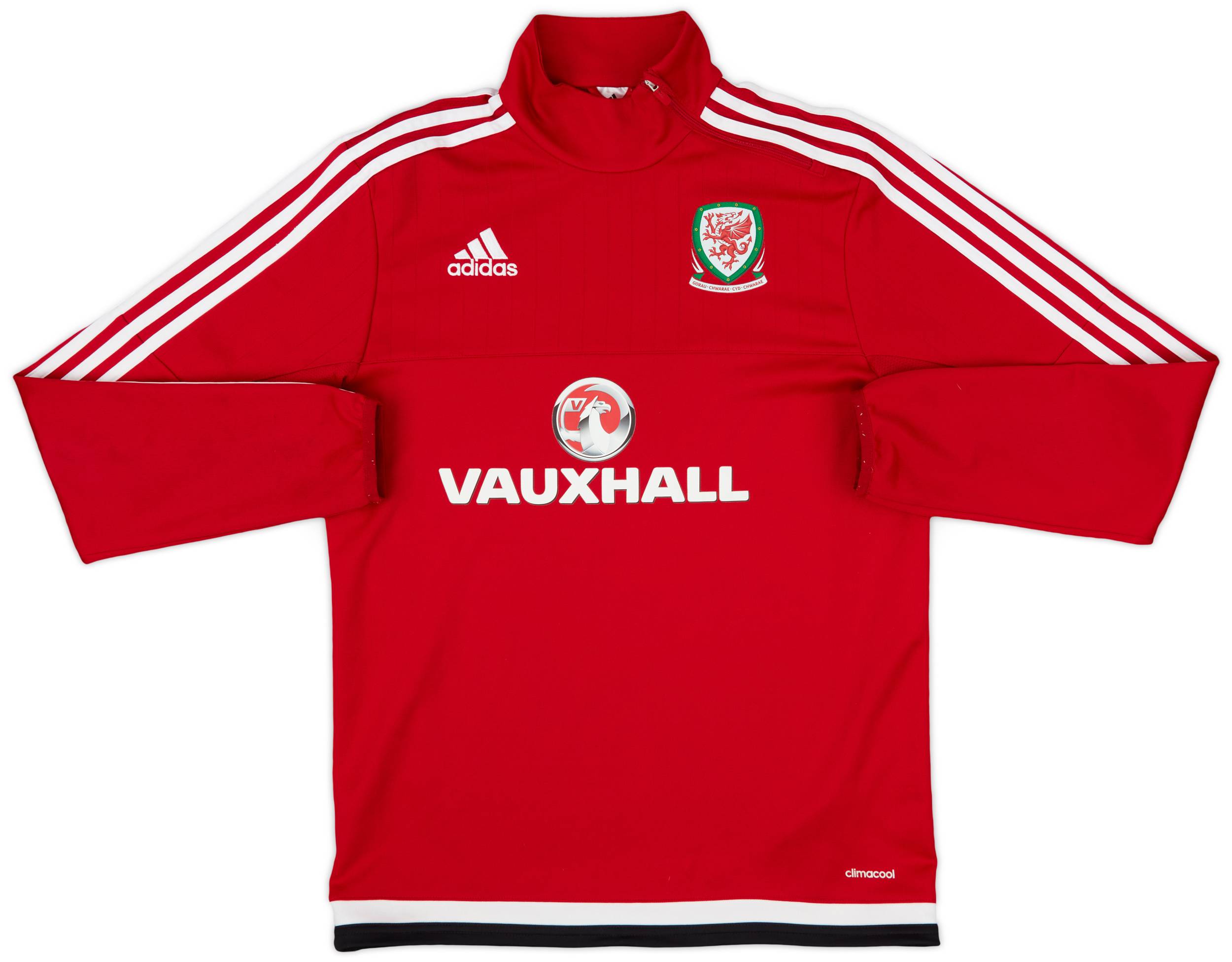 2015-16 Wales adidas 1/4 Zip Drill Top - 8/10 - (S)