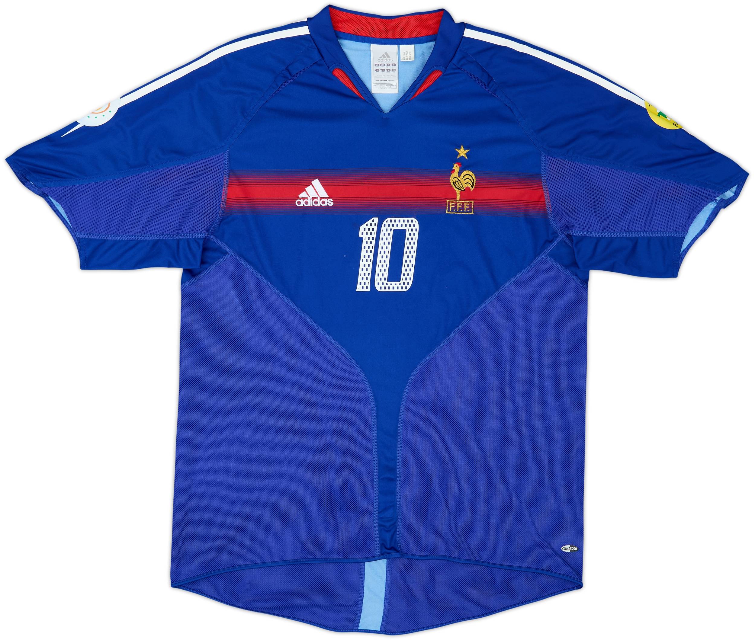 2004-06 France Home Shirt Zidane #10 - 7/10 - (L)