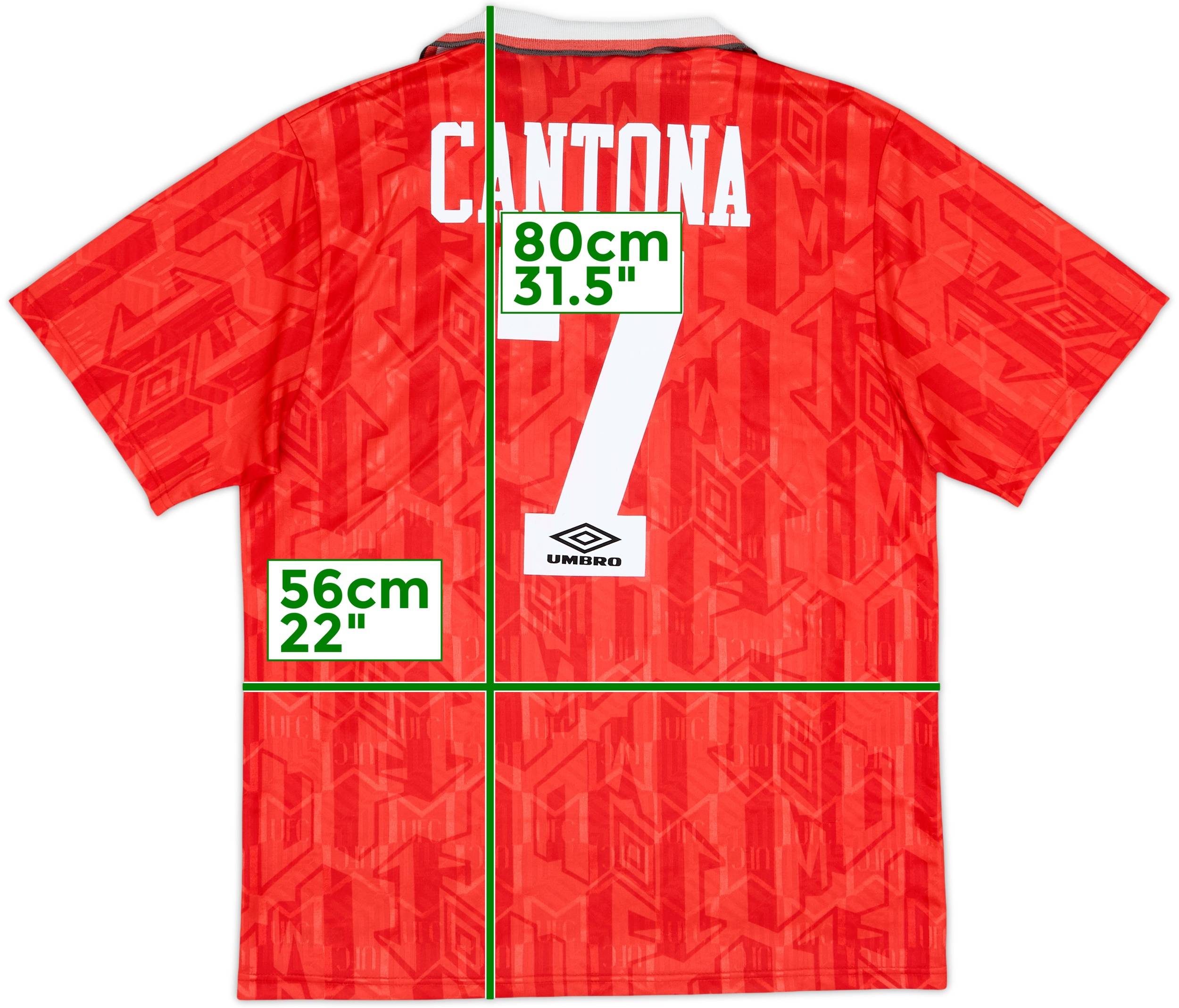 1992-94 Manchester United Home Shirt Cantona #7 - 7/10 - (L)