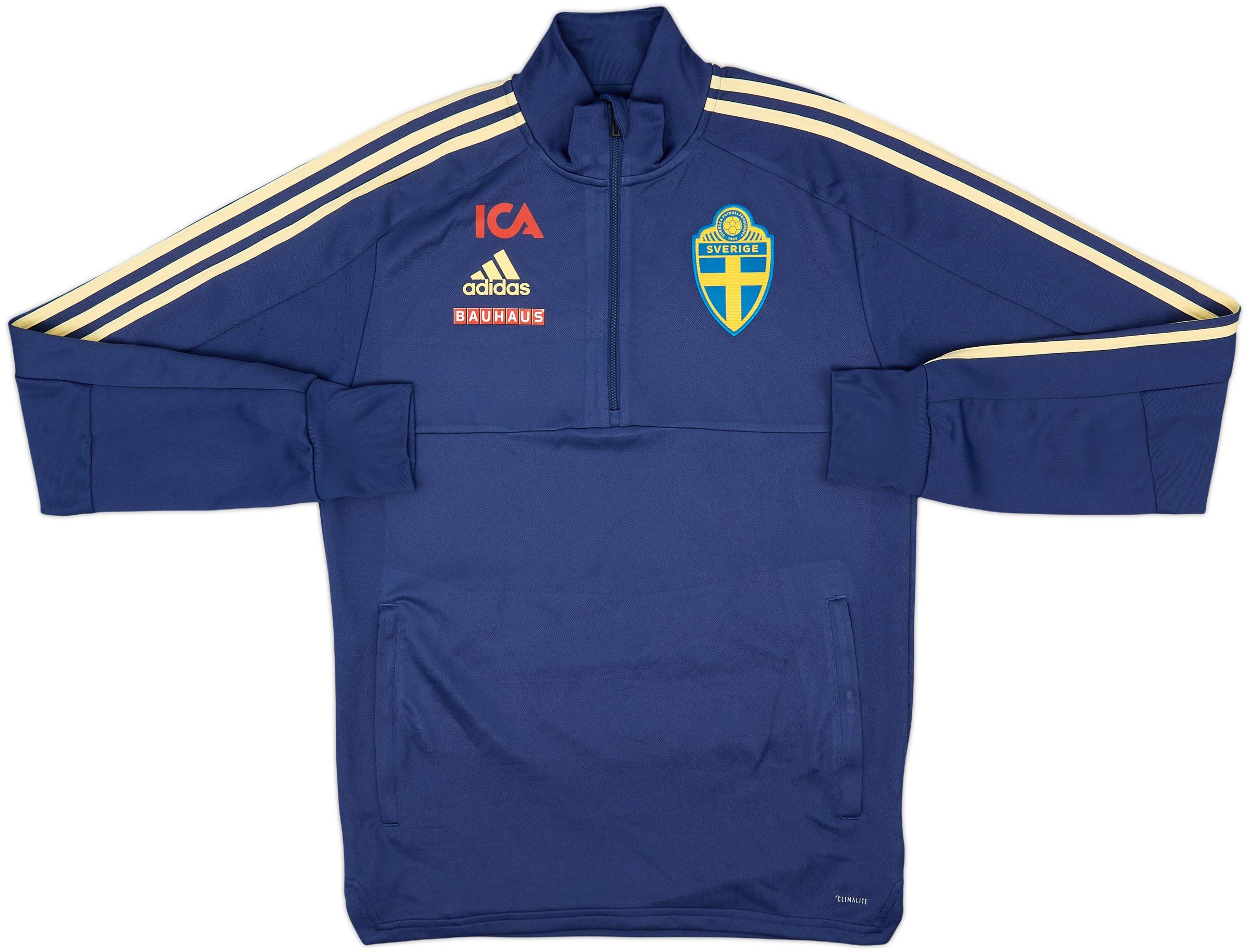2017-18 Sweden Player Issue adidas 1/4 Zip Drill Top - 10/10 - (S)