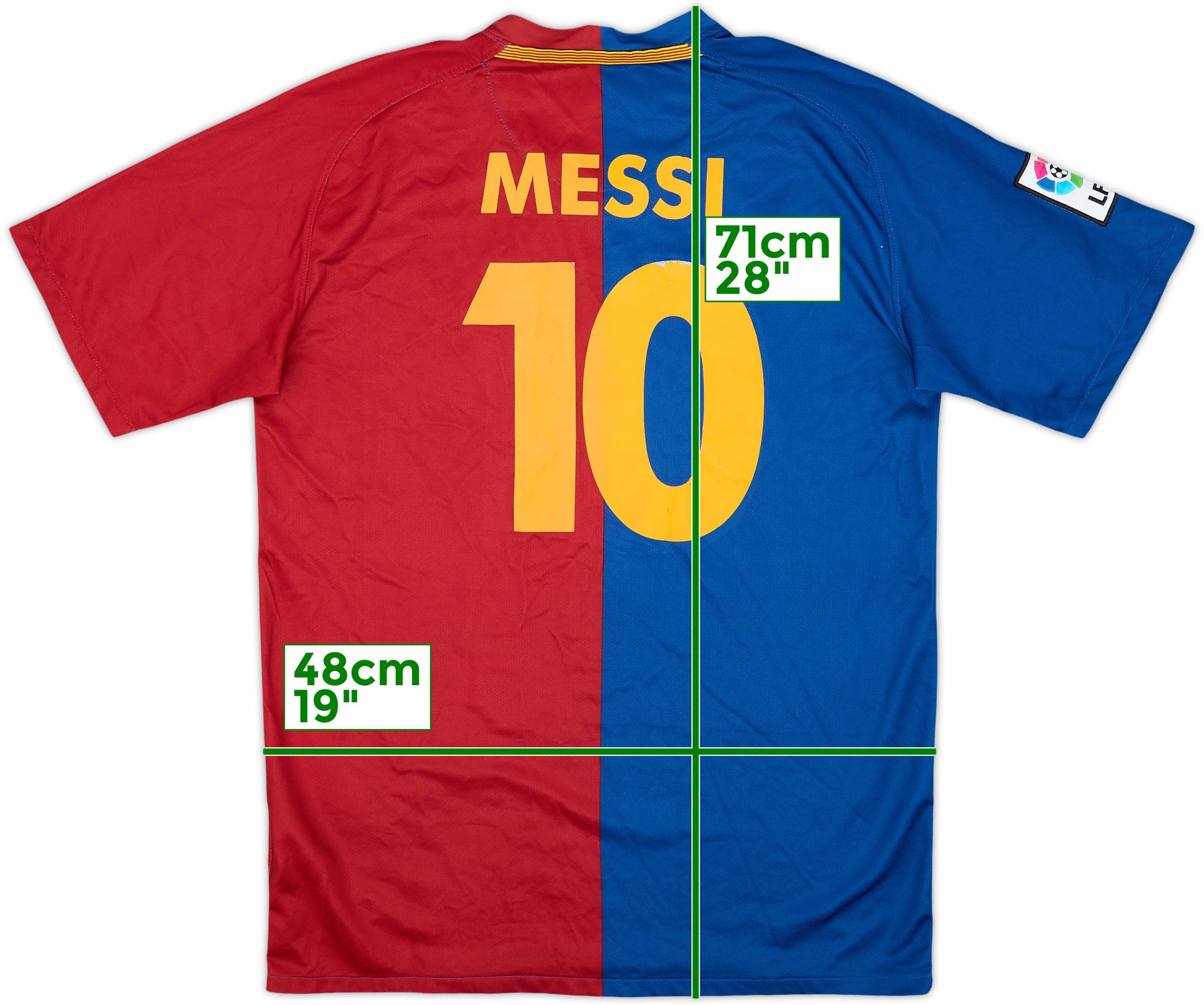 2008-09 Barcelona Home Shirt Messi #10 - 7/10 - (S)
