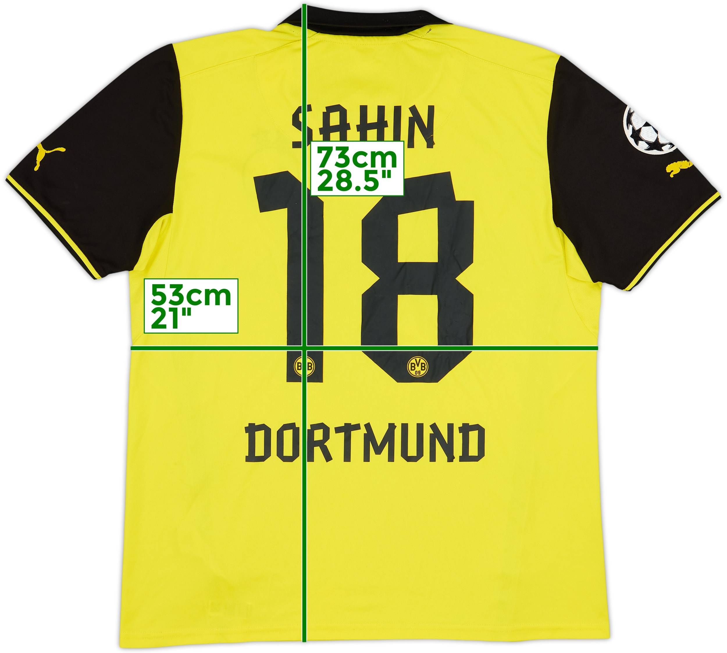 2013-14 Borussia Dortmund CL Home Shirt Sahin #18 - 6/10 - (M)