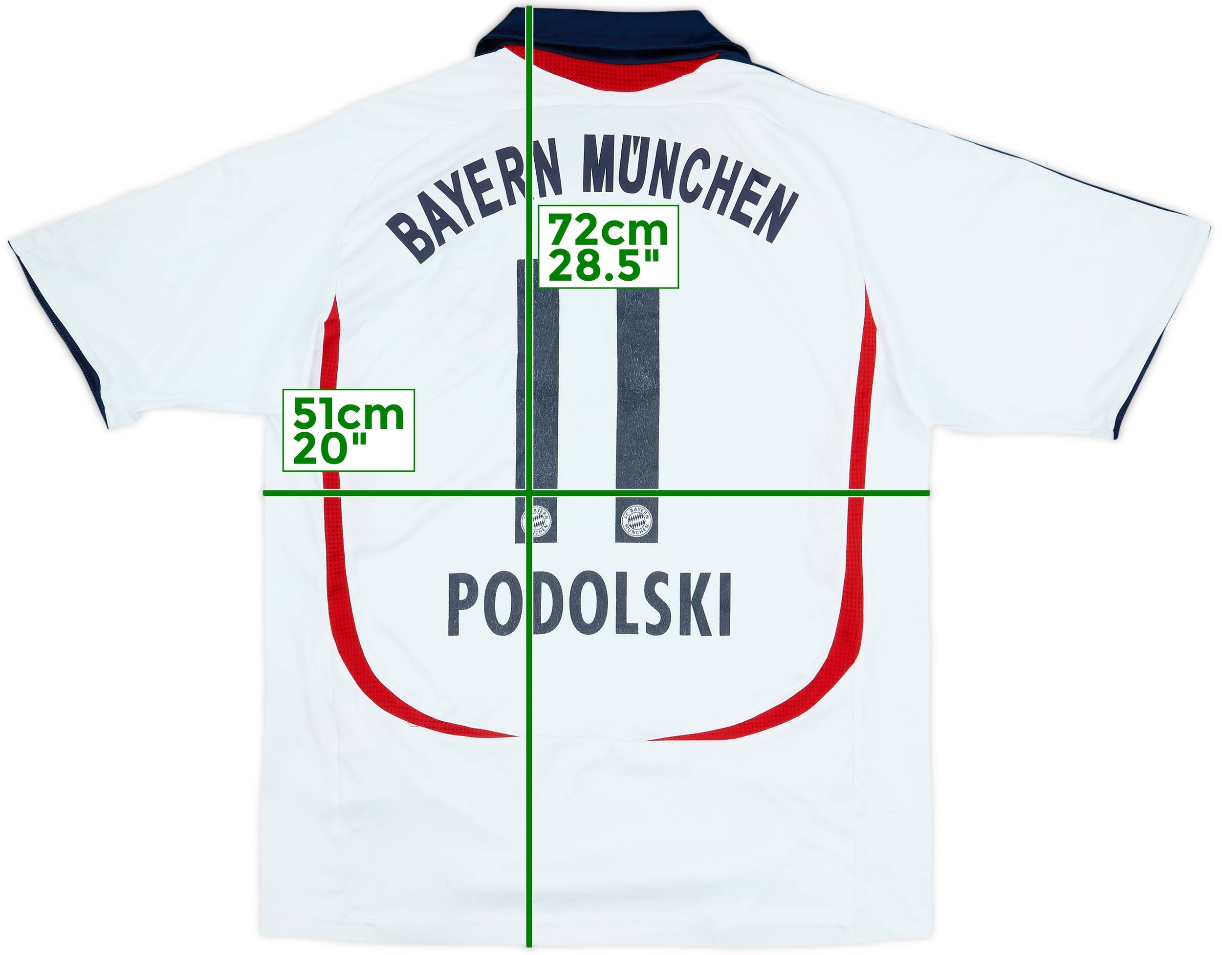 2006-07 Bayern Munich Away Shirt Podolski #11 - 5/10 - (XL.Boys)