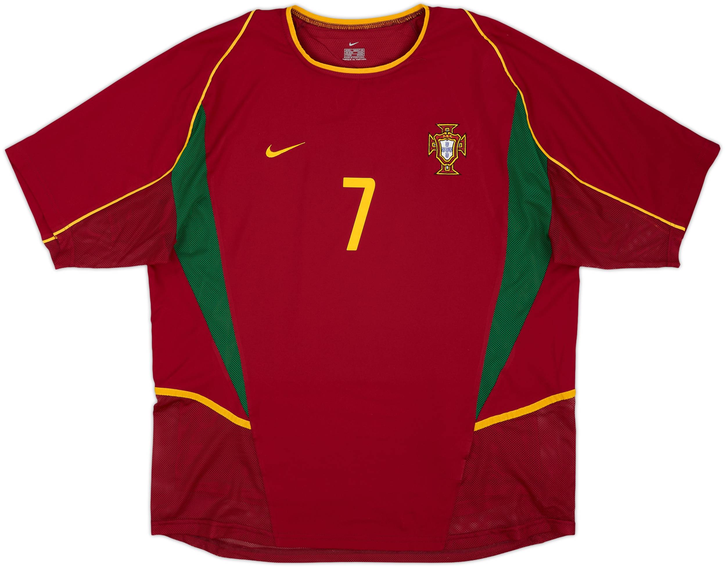 ウェア Portugal 2002 2003  Player Issue 2002-04 Portugal Player Issue Home Shirt Figo #7 - 8/10 - (L)