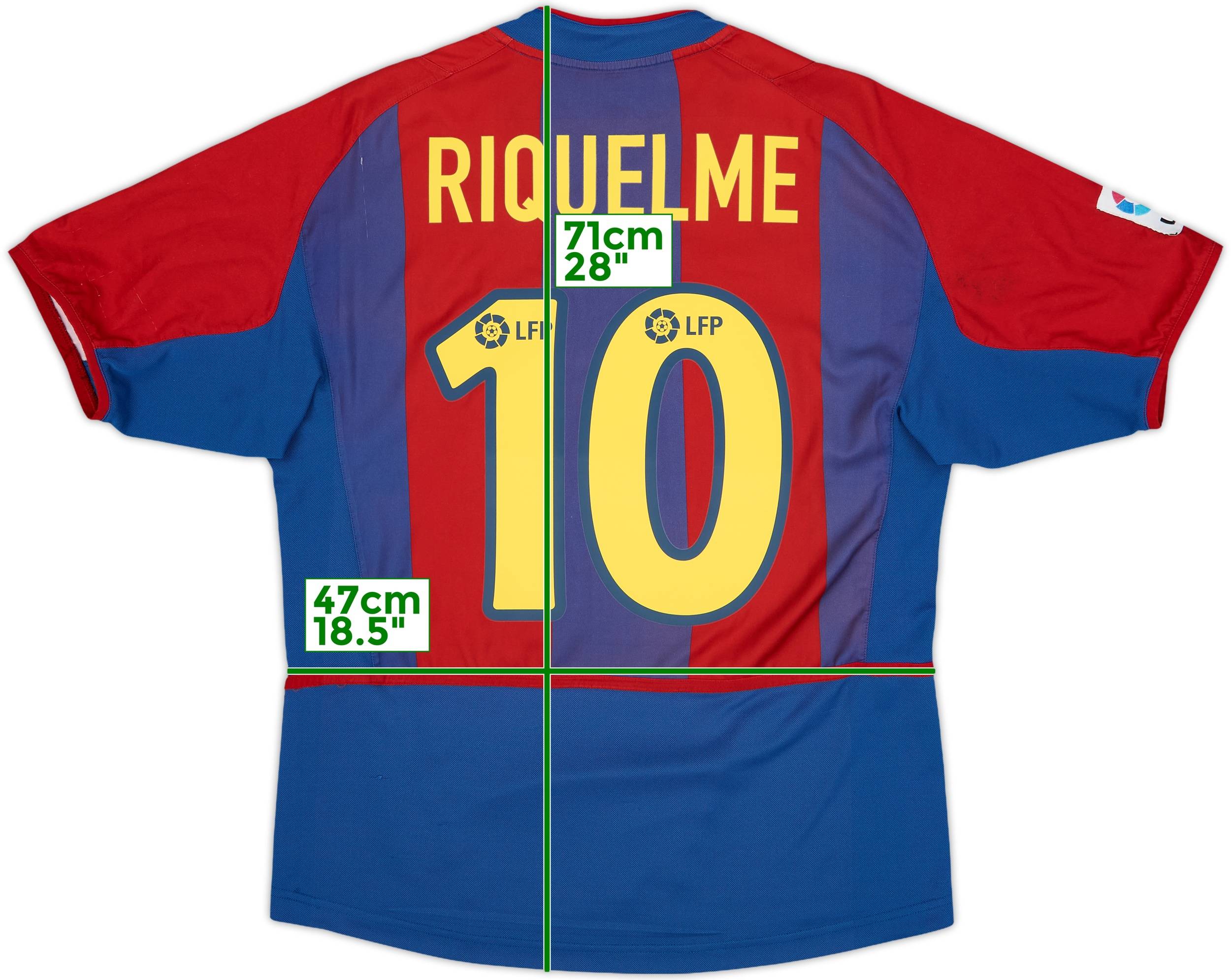 2002-03 Barcelona Home Shirt Riquelme #10 - 7/10 - (S)