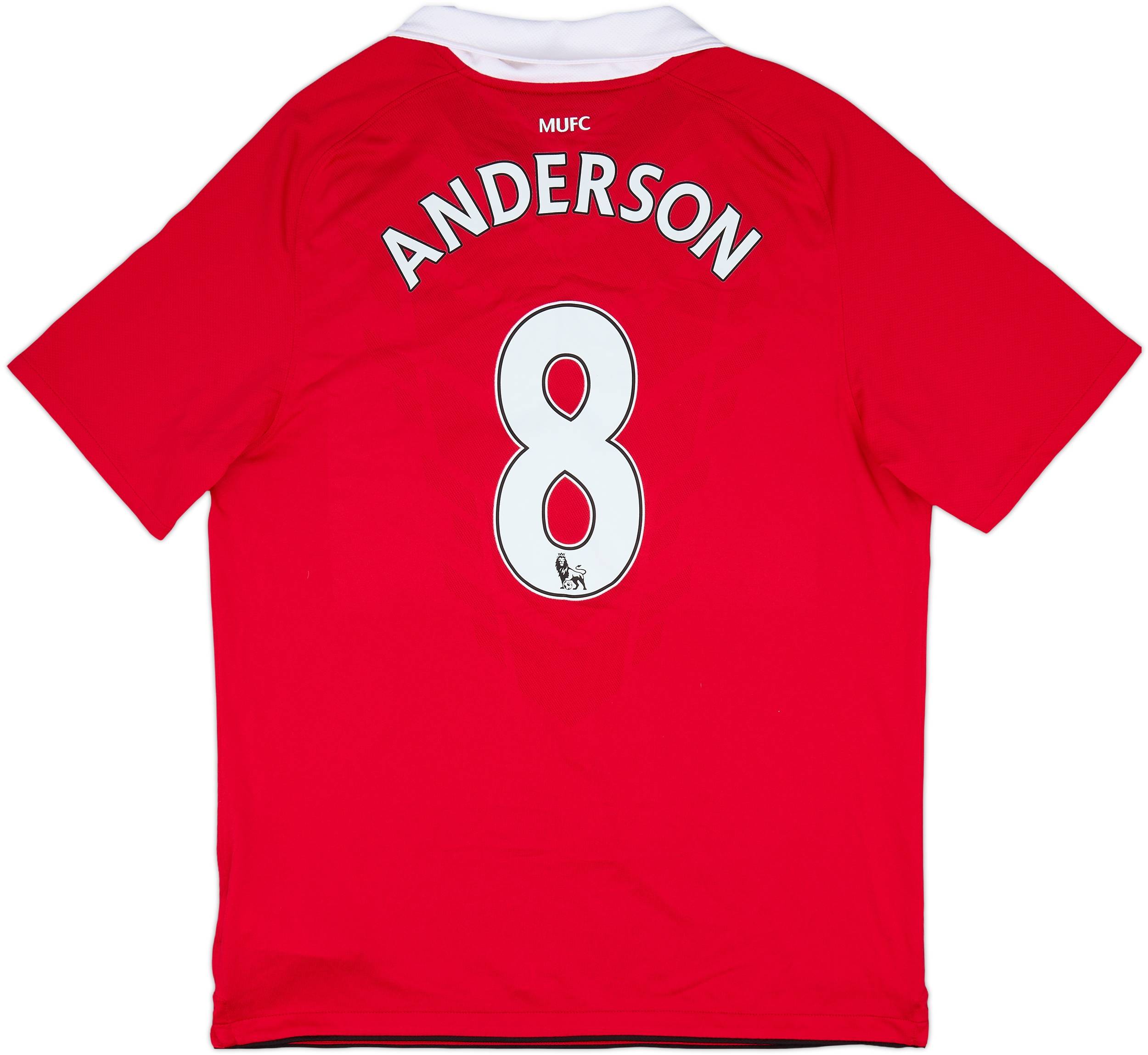 2010-11 Manchester United Home Shirt Anderson #8 - 9/10 - (L)