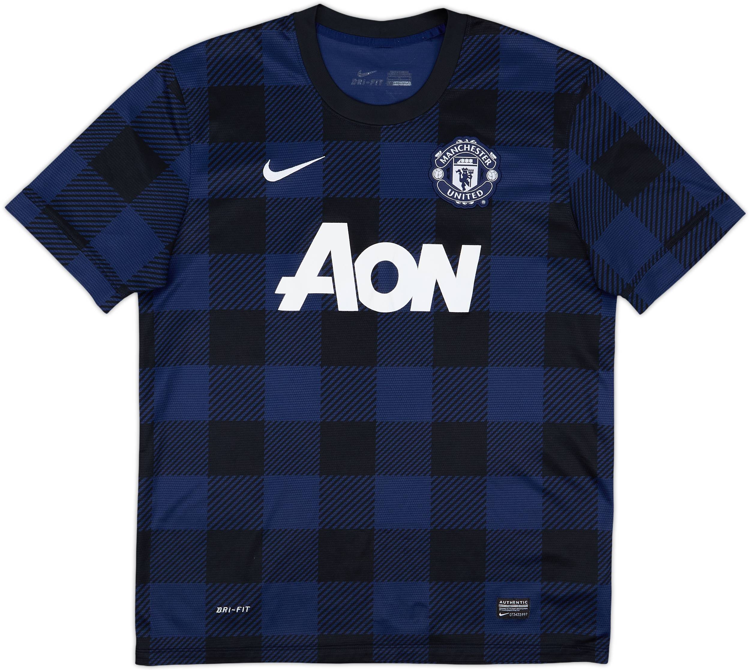 ウェア 13-14 MANCHESTER UNITED away NIKE XL 2013-14 Manchester United Away Shirt Jones #4 - 6/10 - (L)